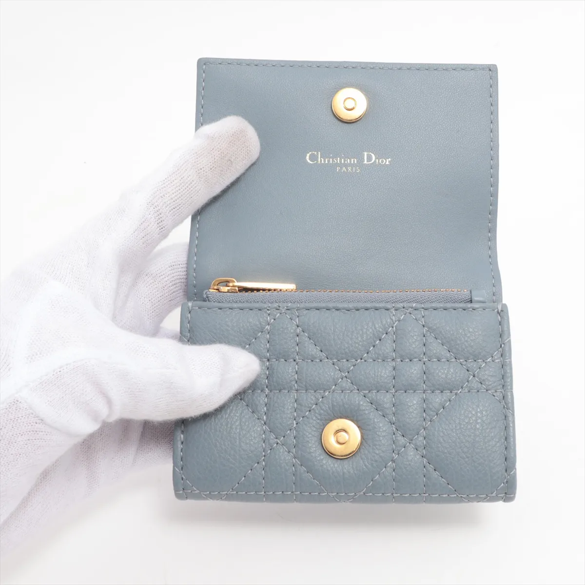 Caro Leather Coin Case Gray — view 3