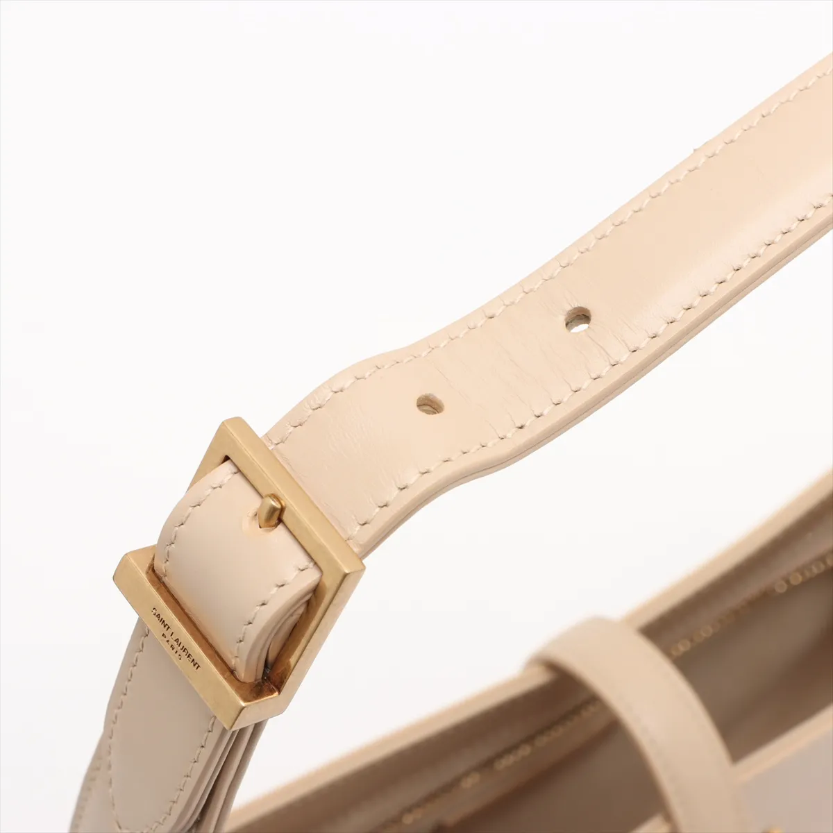 Le Saint Cassette Leather Shoulder Bag Beige 657228 — view 11