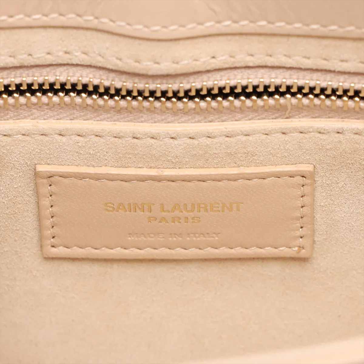 Le Saint Cassette Leather Shoulder Bag Beige 657228 — view 9