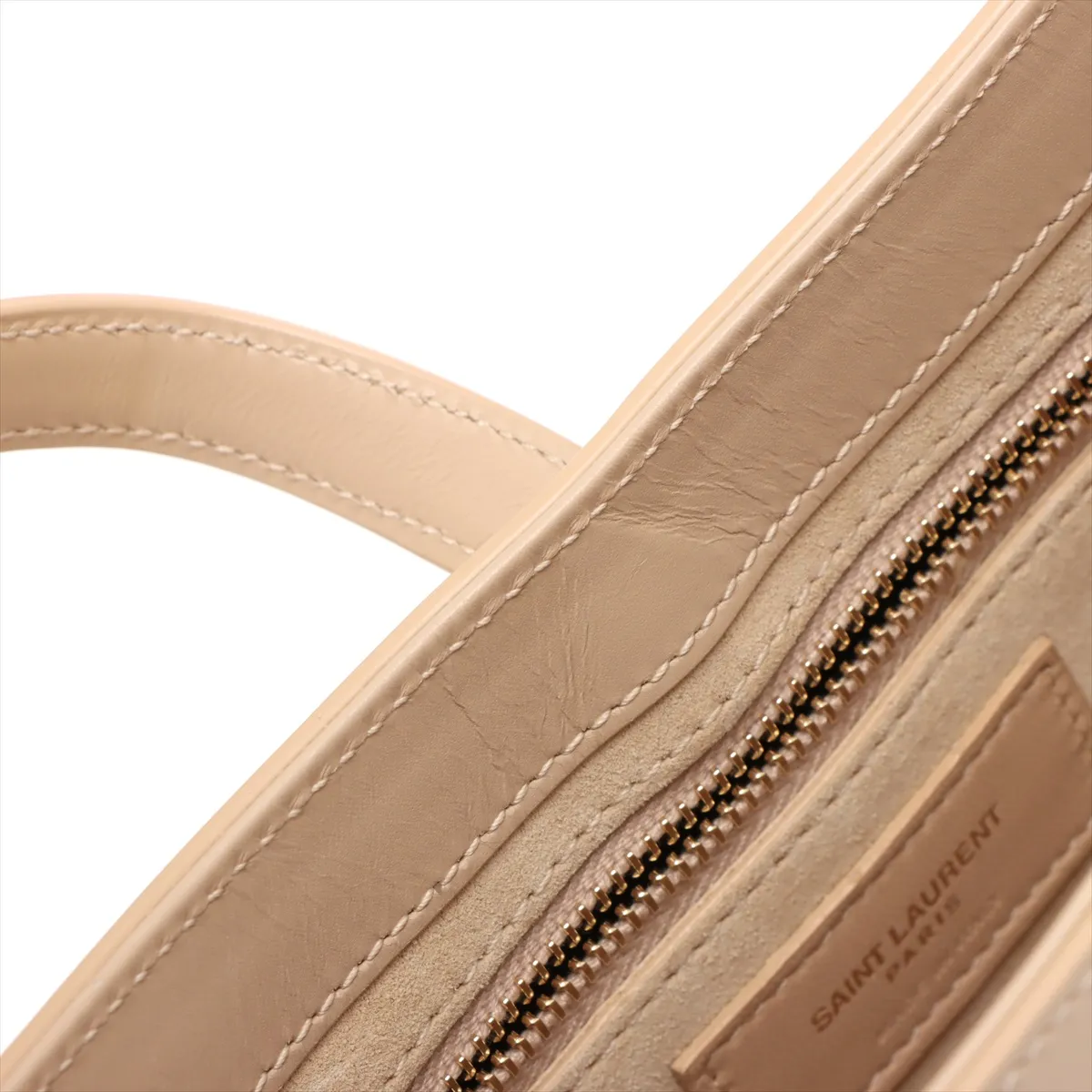 Le Saint Cassette Leather Shoulder Bag Beige 657228 — view 10