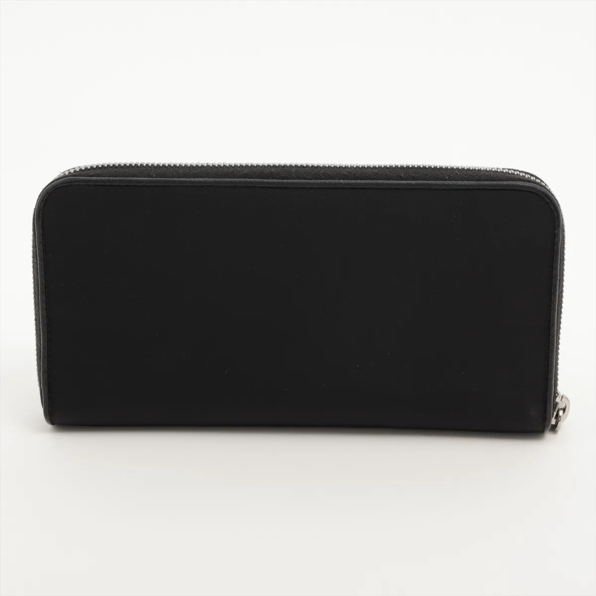 Tessuto Triangle Logo 1ML506 Nylon Round Zip Wallet Black — view 2
