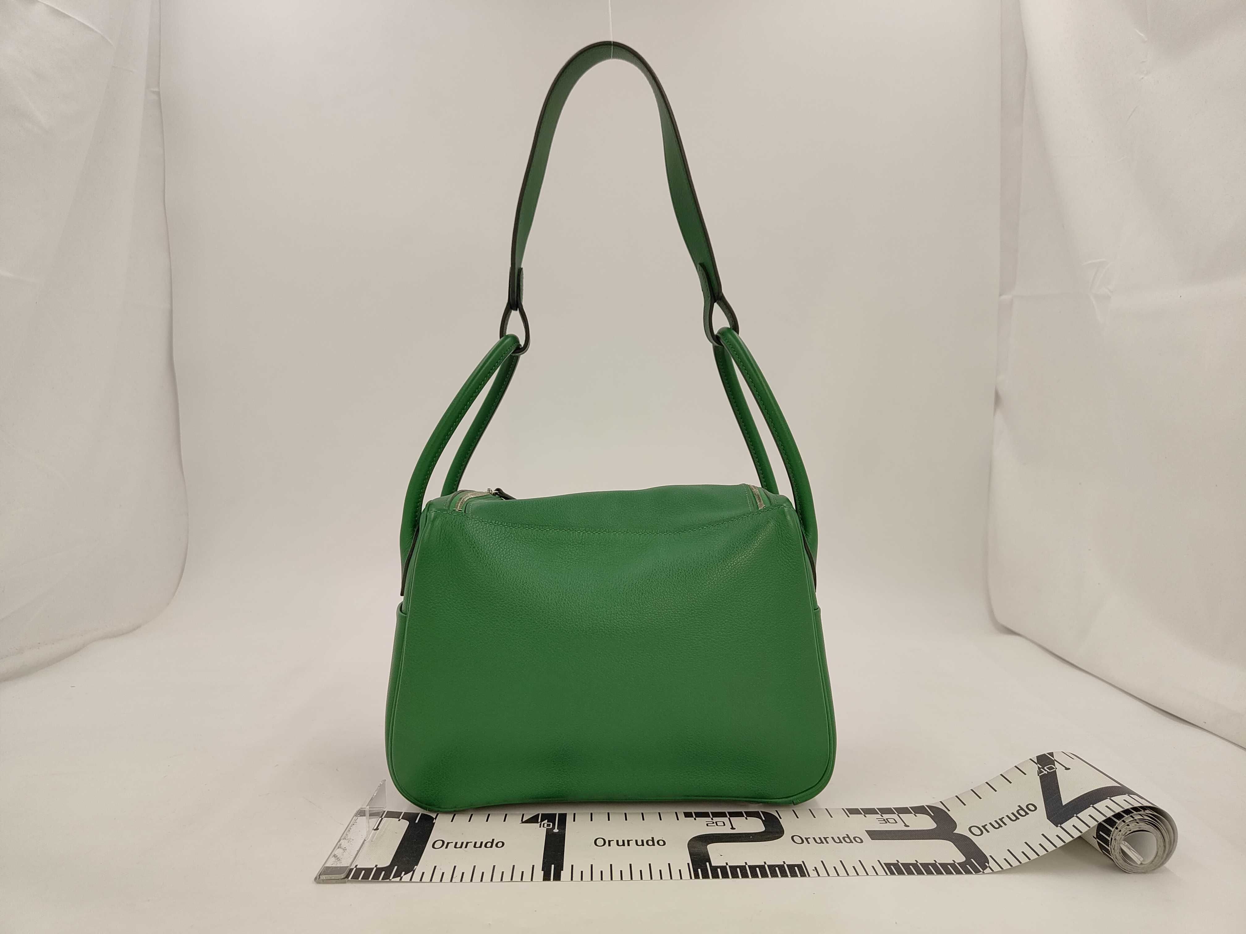 BAG LINDY 26 CLEMENCE D STAMP GREEN/VEAU EVERCOLOR CACTUS Handbag — view 2