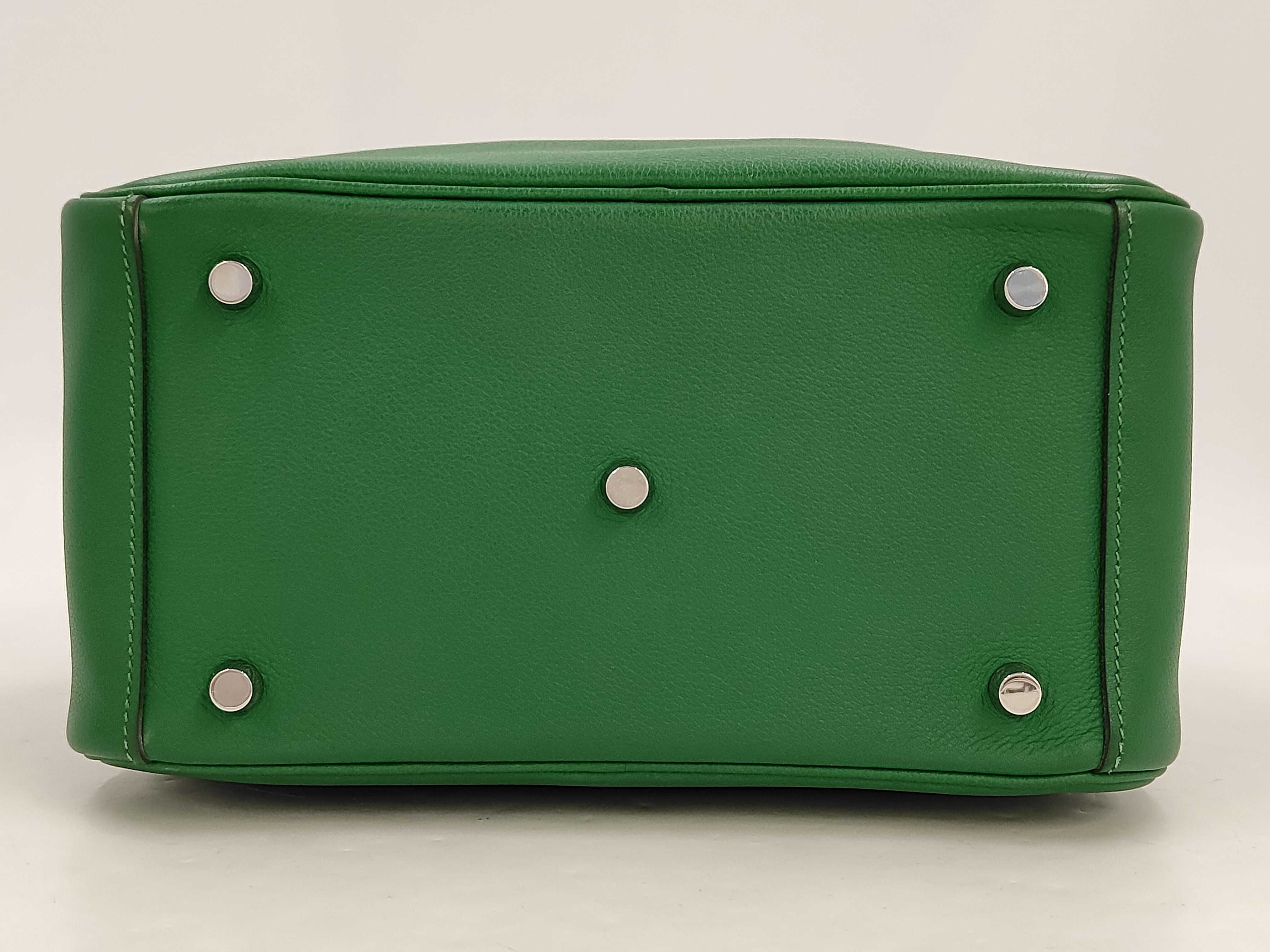 BAG LINDY 26 CLEMENCE D STAMP GREEN/VEAU EVERCOLOR CACTUS Handbag — view 3
