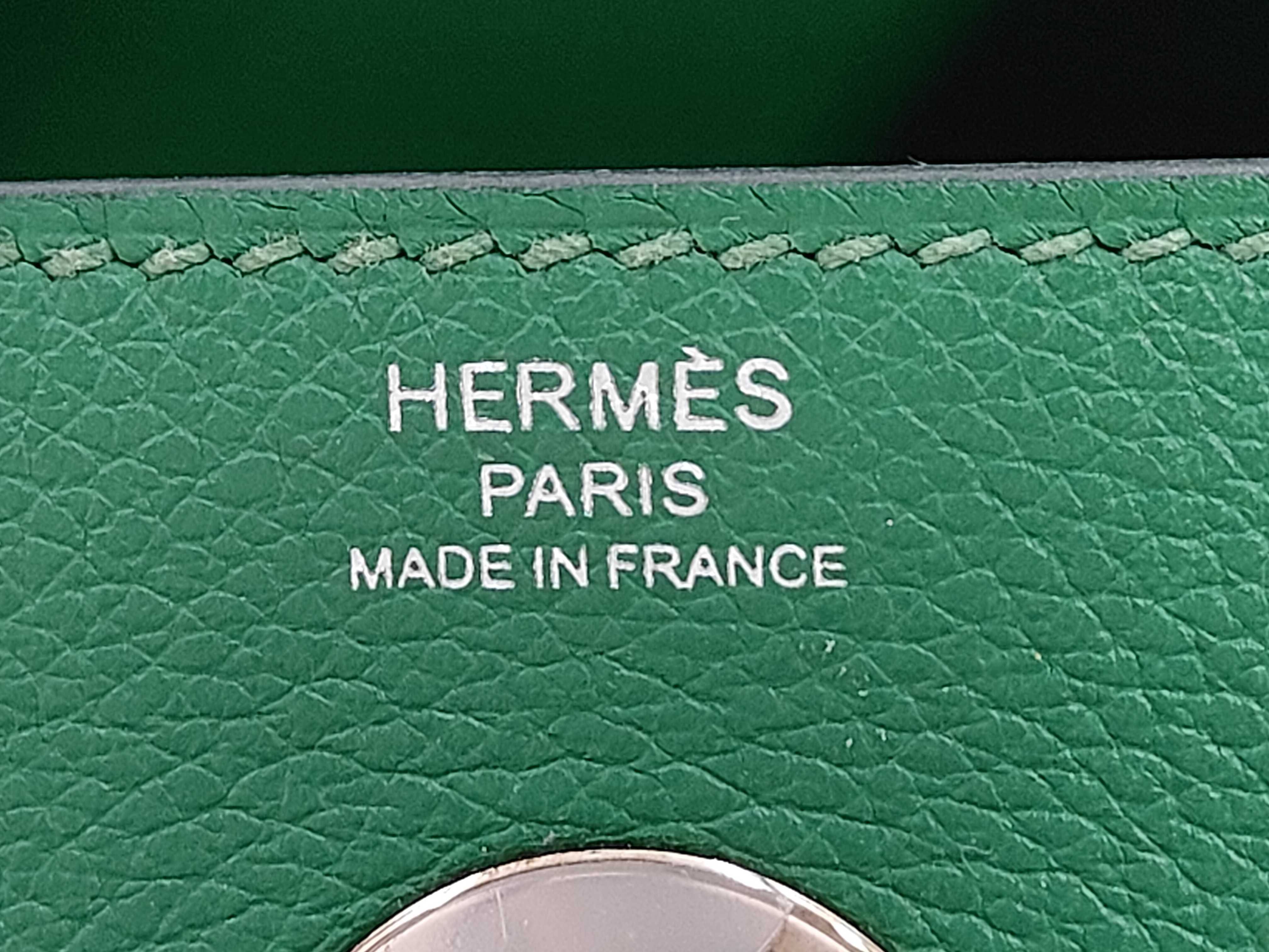 BAG LINDY 26 CLEMENCE D STAMP GREEN/VEAU EVERCOLOR CACTUS Handbag — view 9