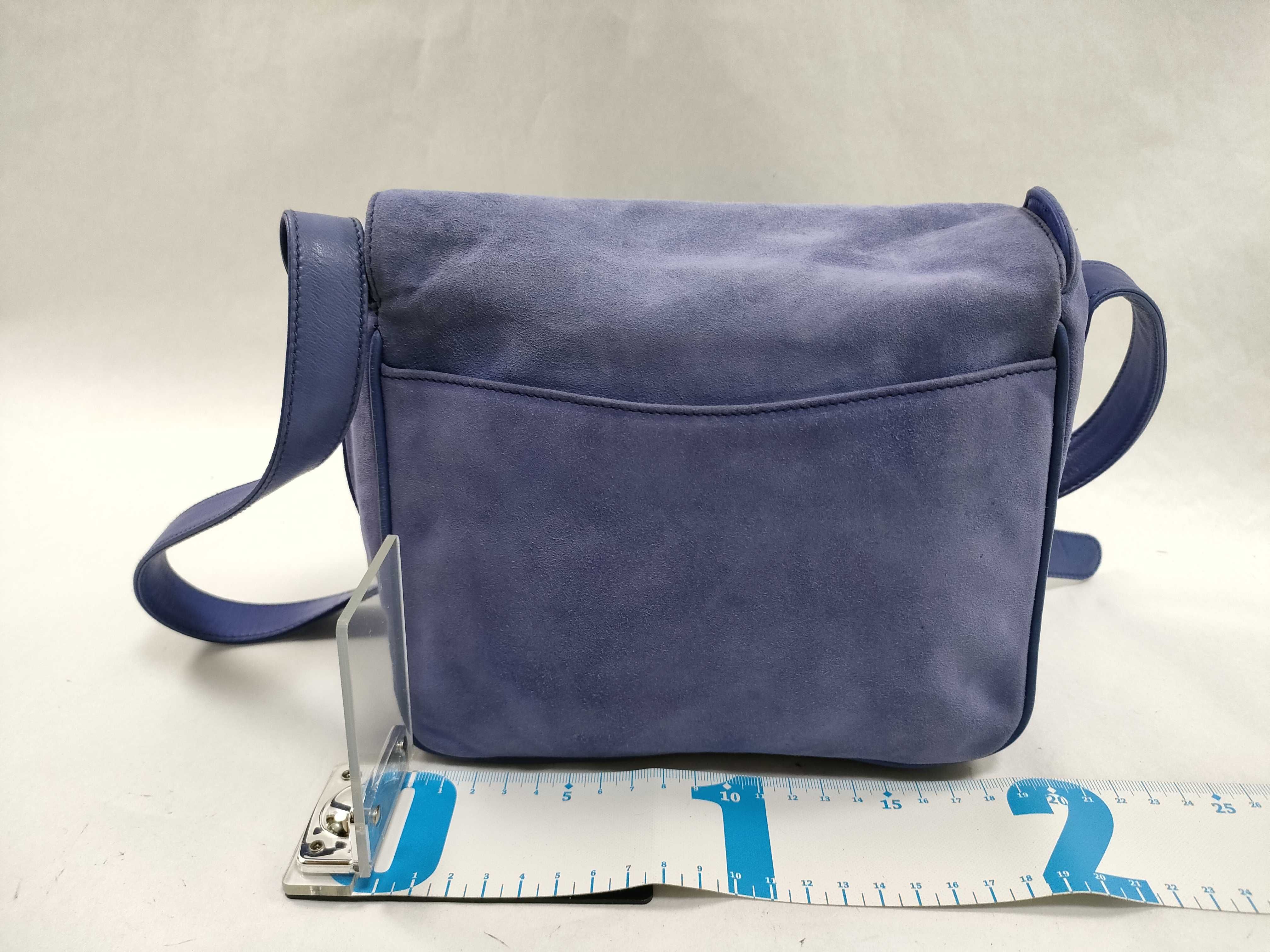 Suede Shoulder Bag with Horsebit Design — view 2