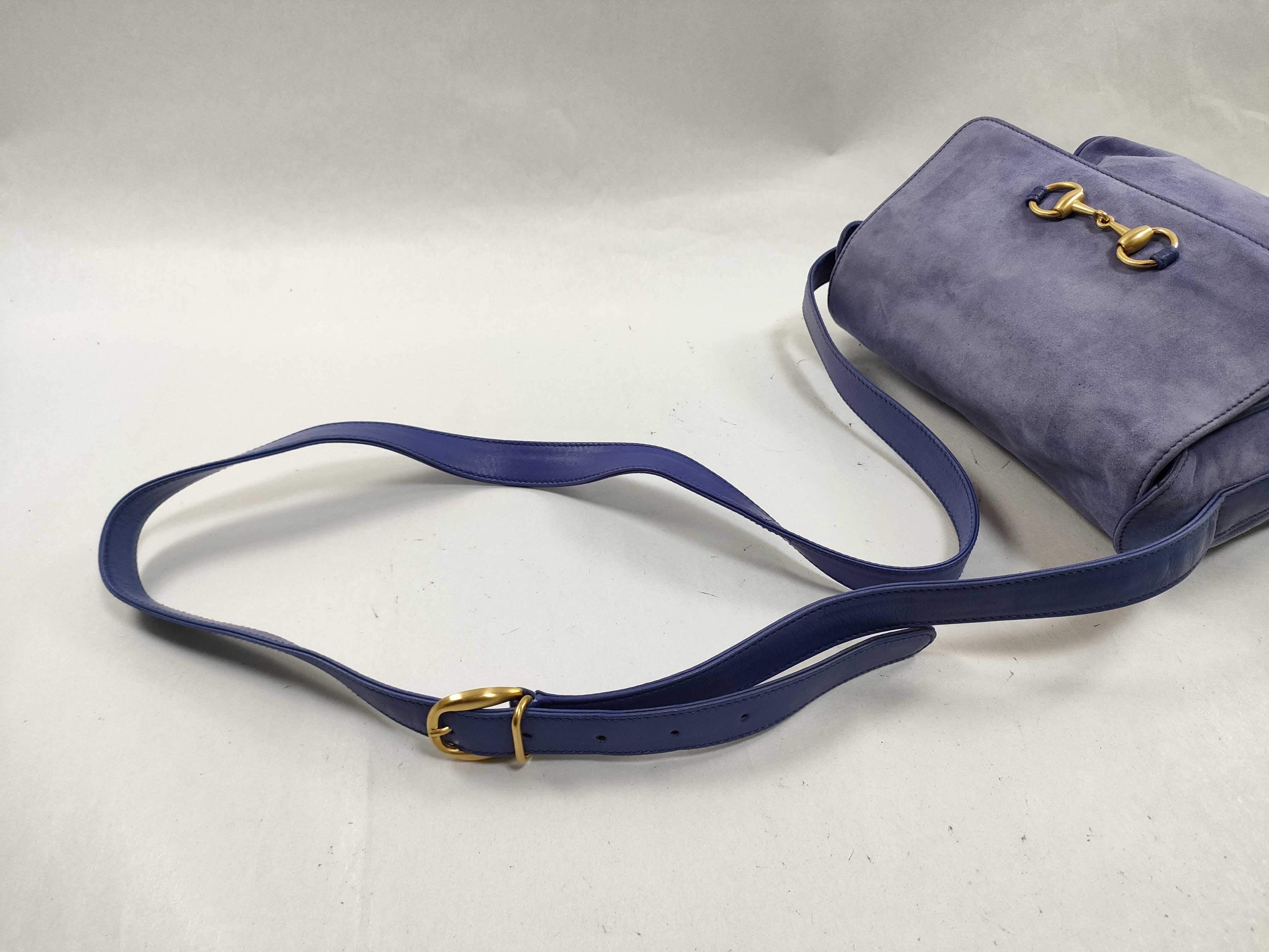 Suede Shoulder Bag with Horsebit Design — view 3