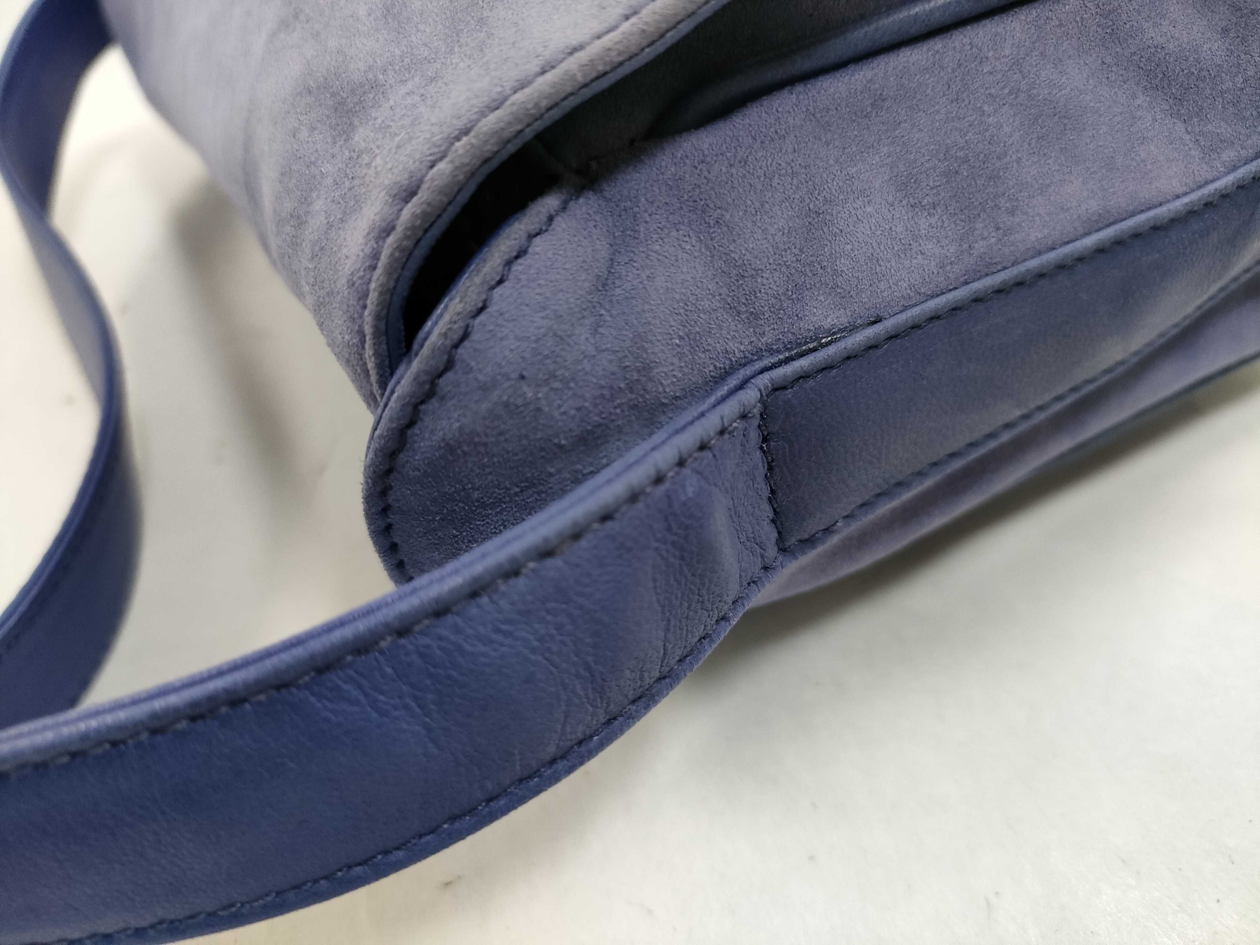 Suede Shoulder Bag with Horsebit Design — view 5