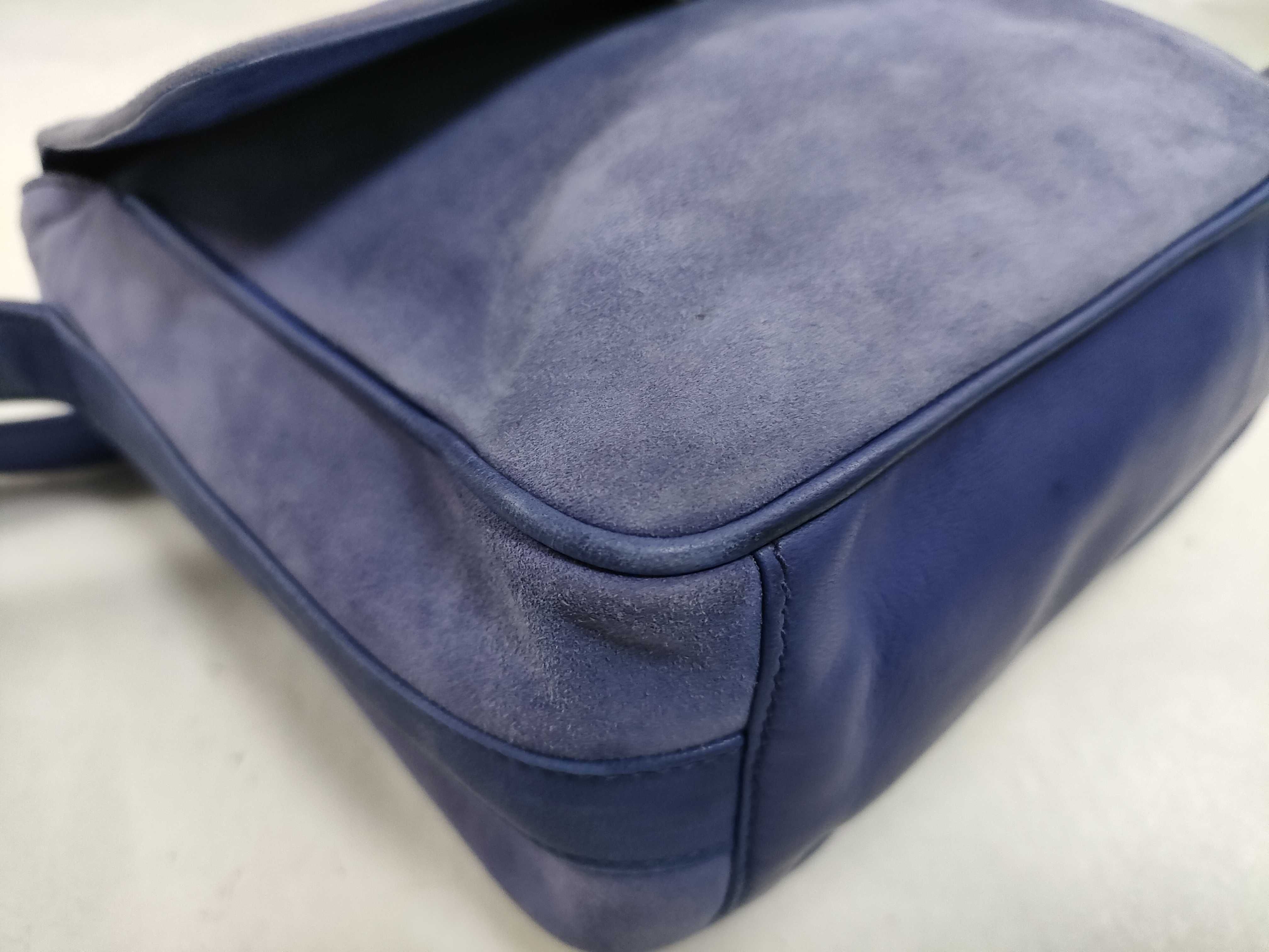 Suede Shoulder Bag with Horsebit Design — view 6