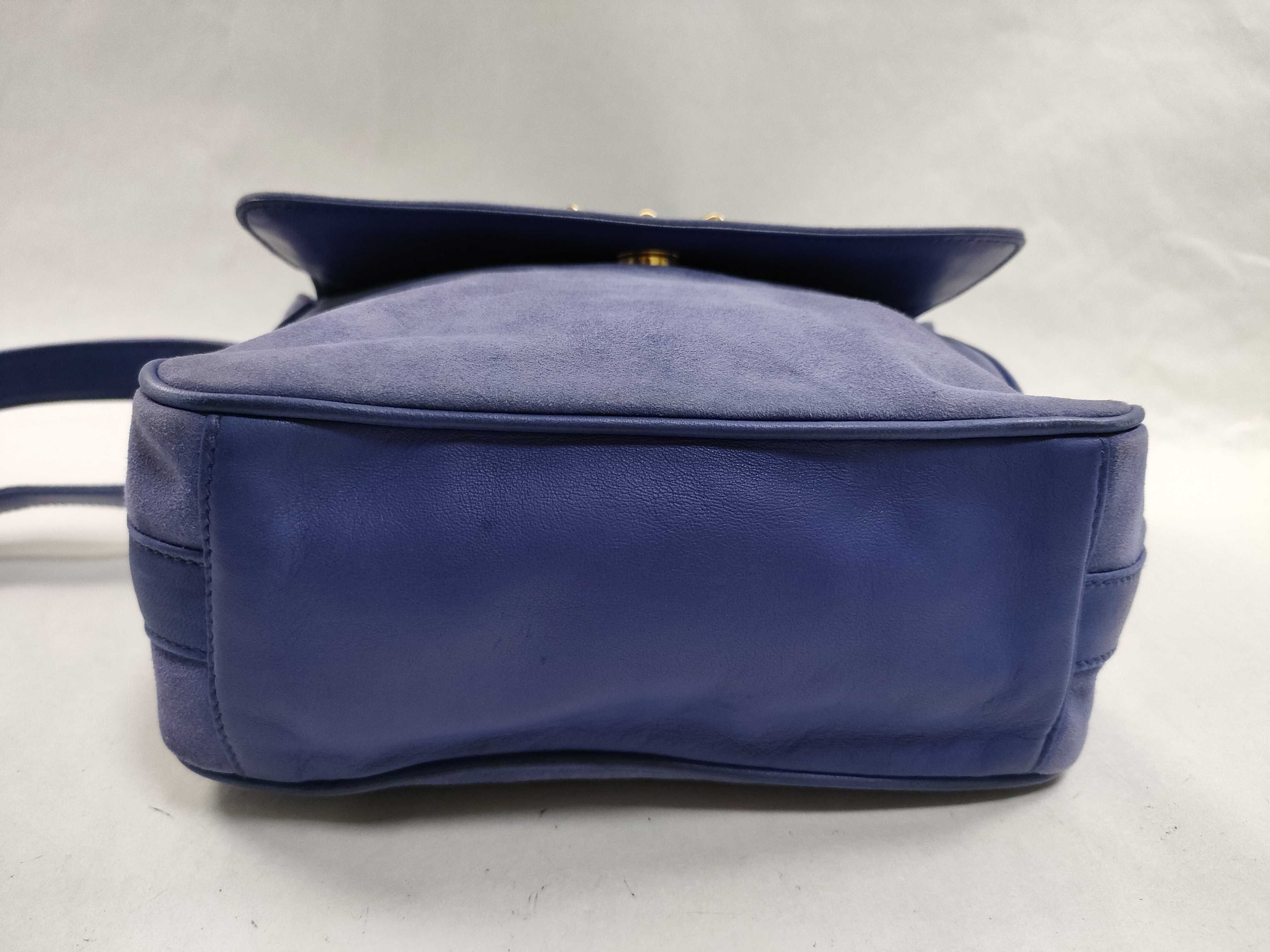 Suede Shoulder Bag with Horsebit Design — view 7