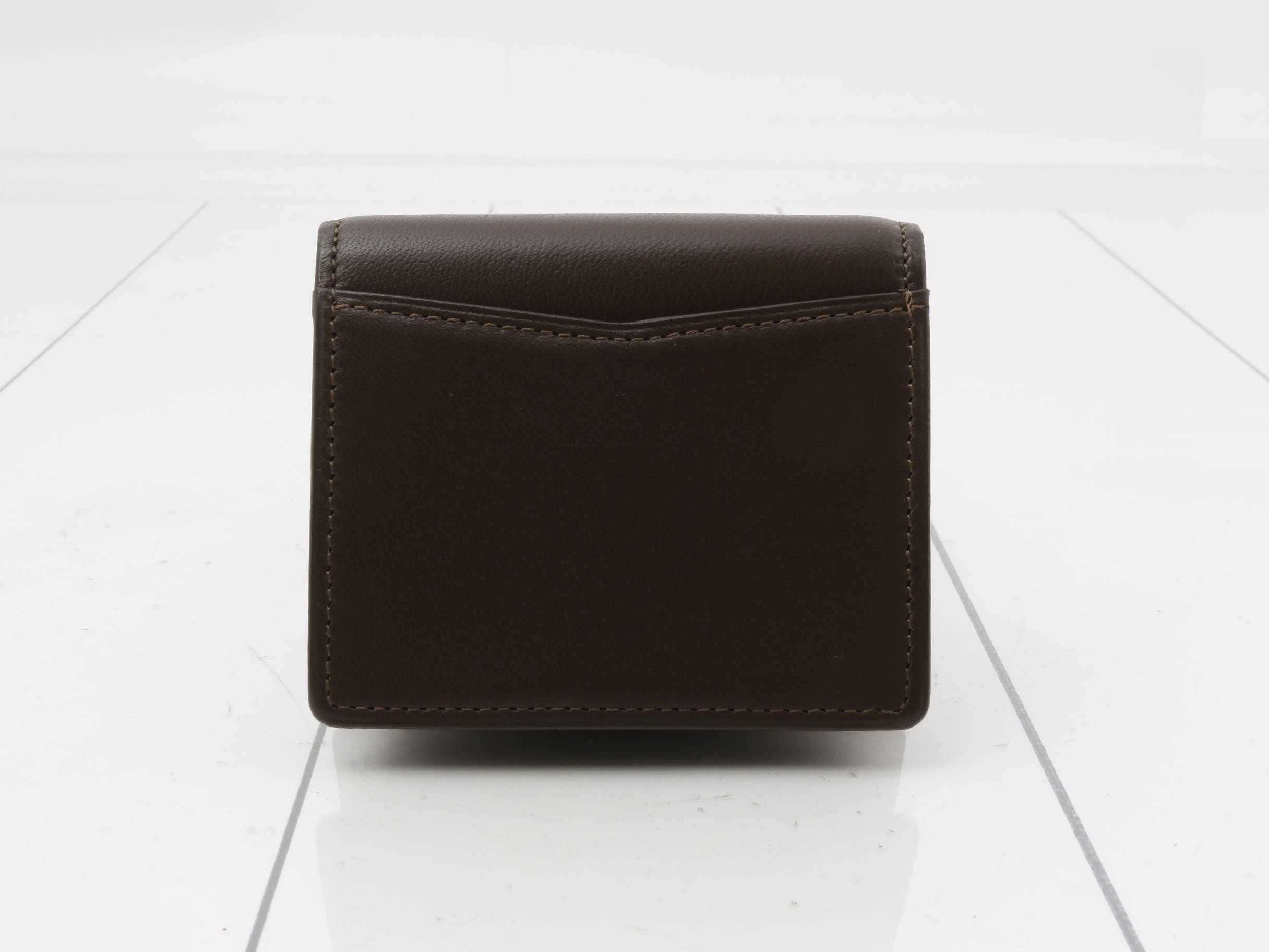 Coin case, lambskin, brown, Nova check pattern. — view 2
