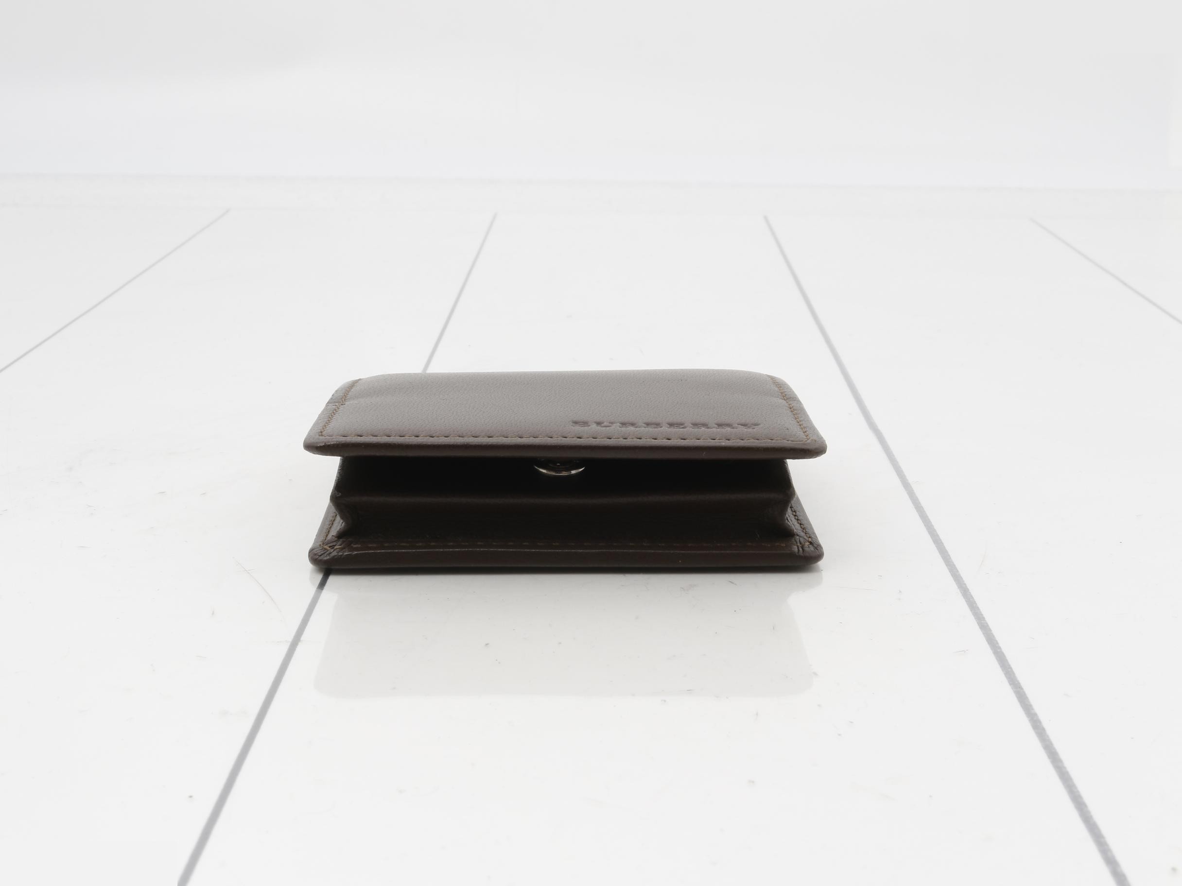 Coin case, lambskin, brown, Nova check pattern. — view 3