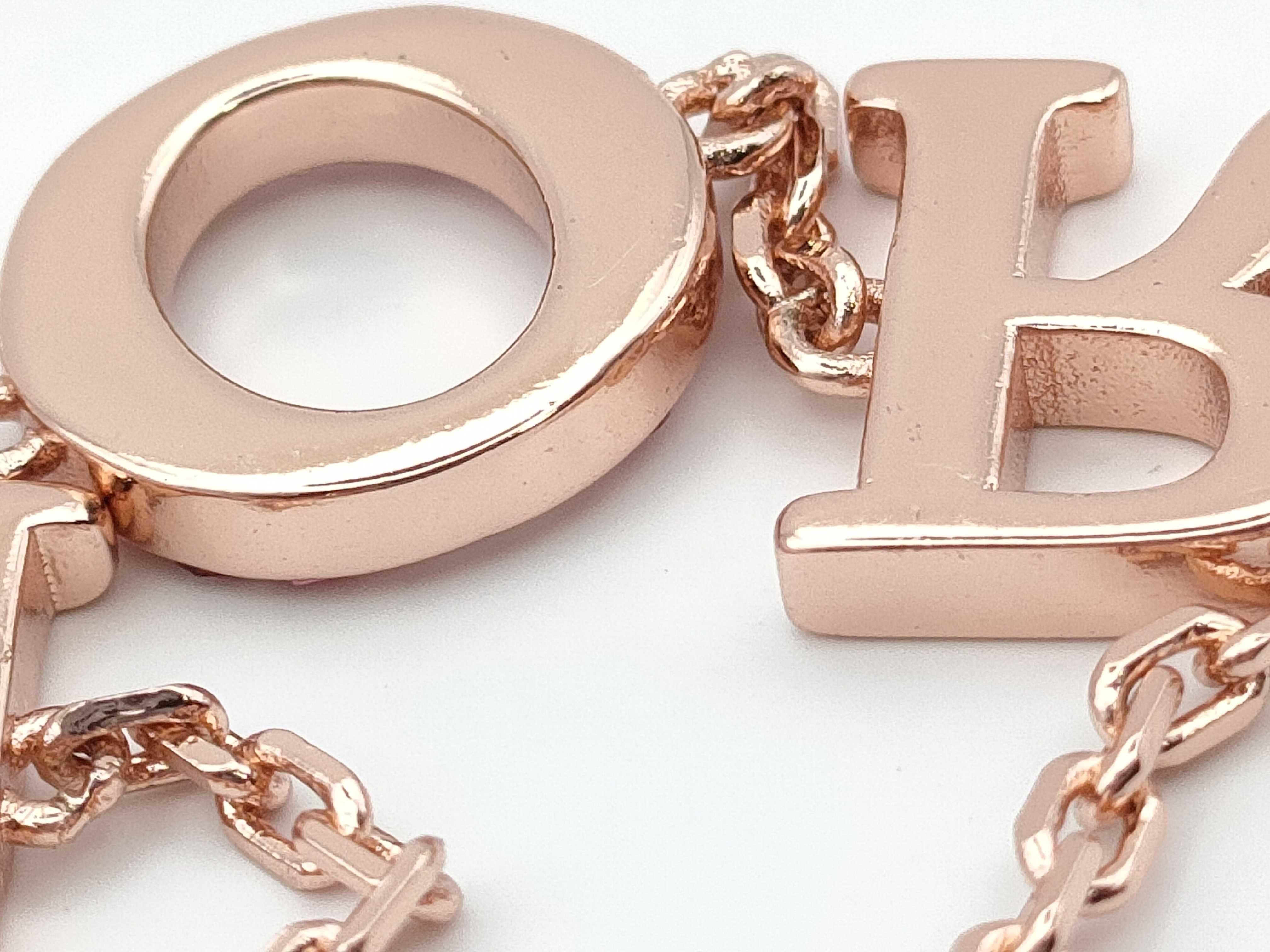 Rhinestone Logo Bracelet, Pink Gold, 21.5cm (Bracelet/Bangle) — view 10