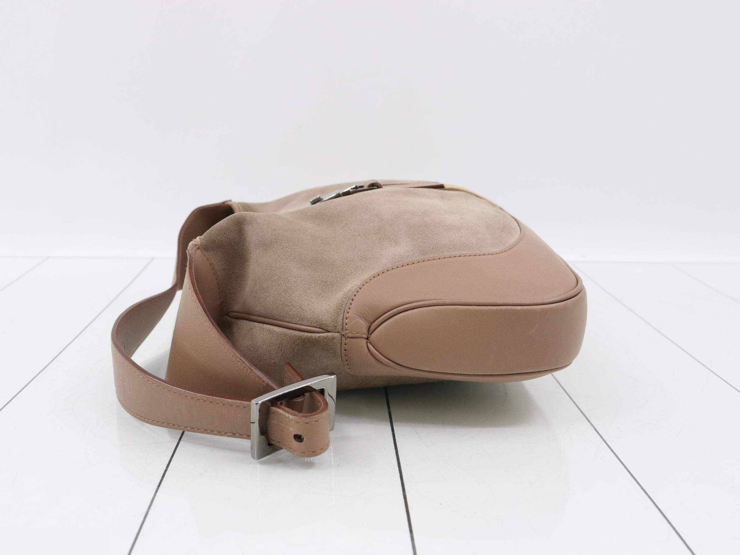 Suede Jackie Sherry Line One-Shoulder Bag — view 4