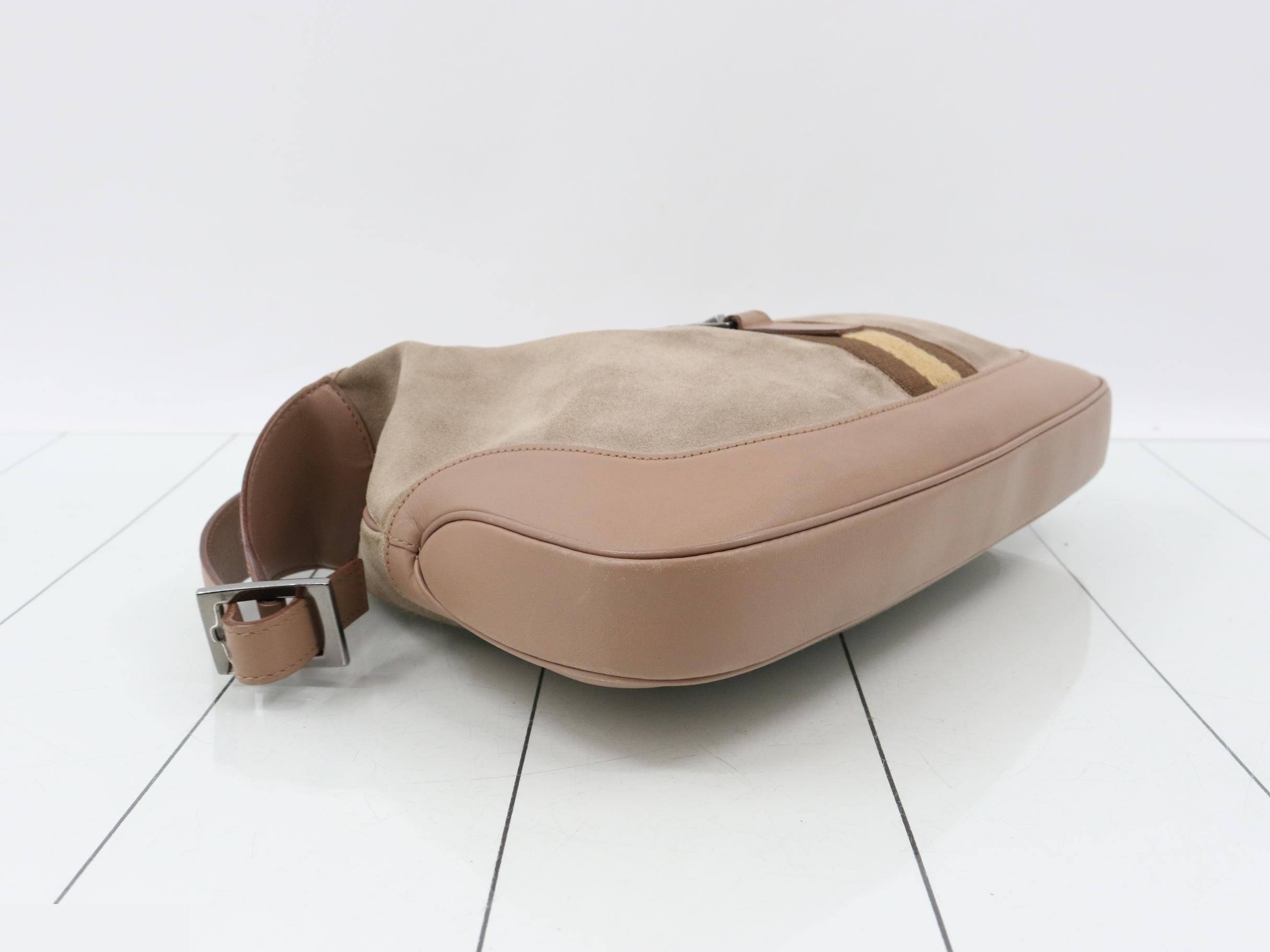 Suede Jackie Sherry Line One-Shoulder Bag — view 5