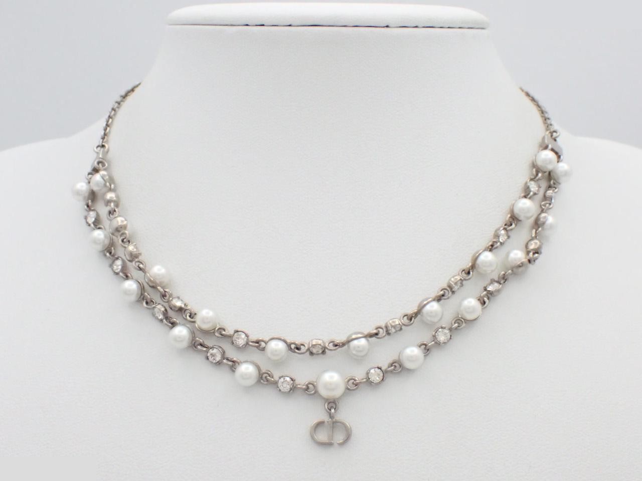 Silver necklace, chain approximately 35cm — view 3