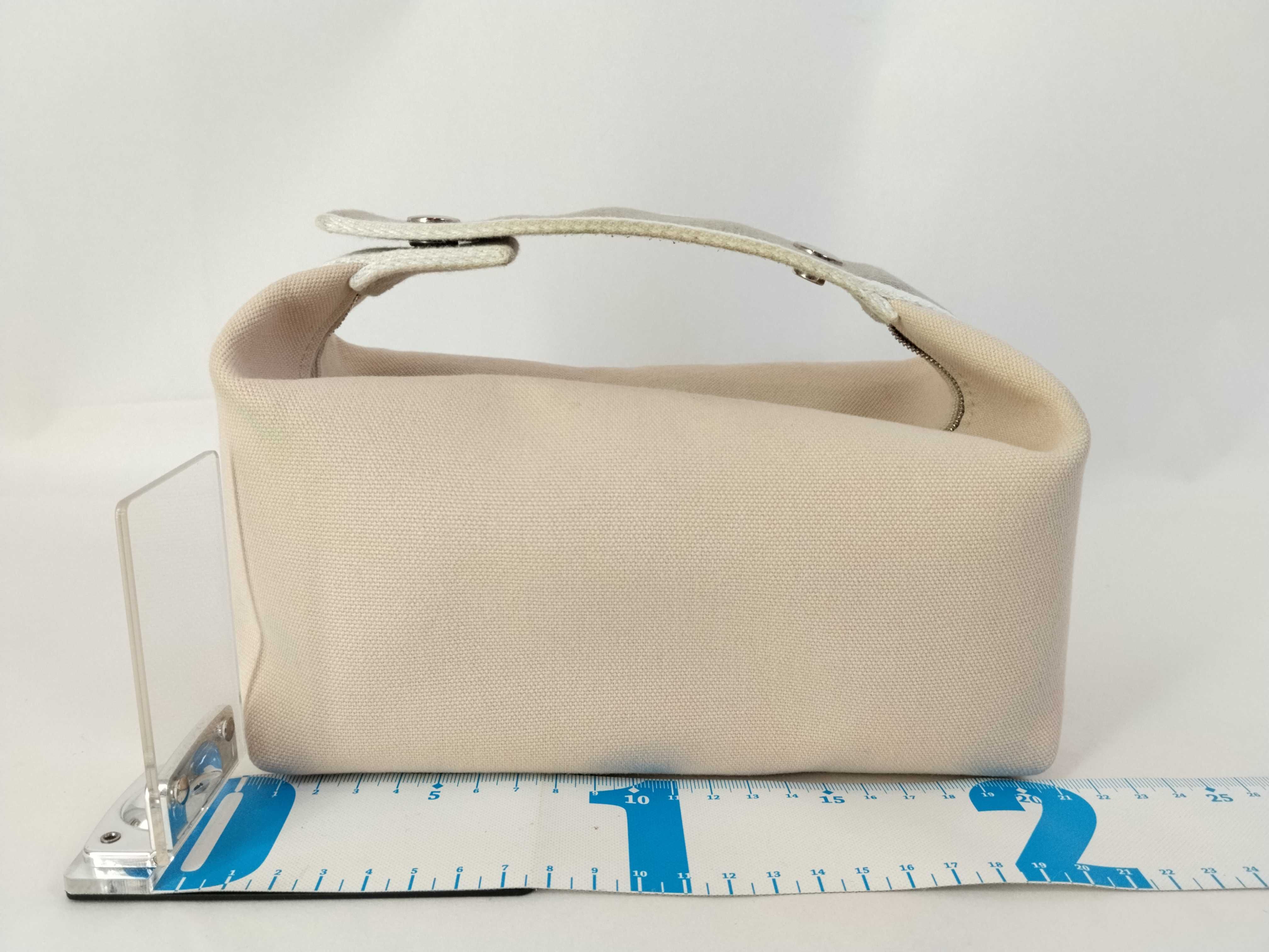Bride à Black PM Canvas Beige Silver Hardware Handbag — view 2