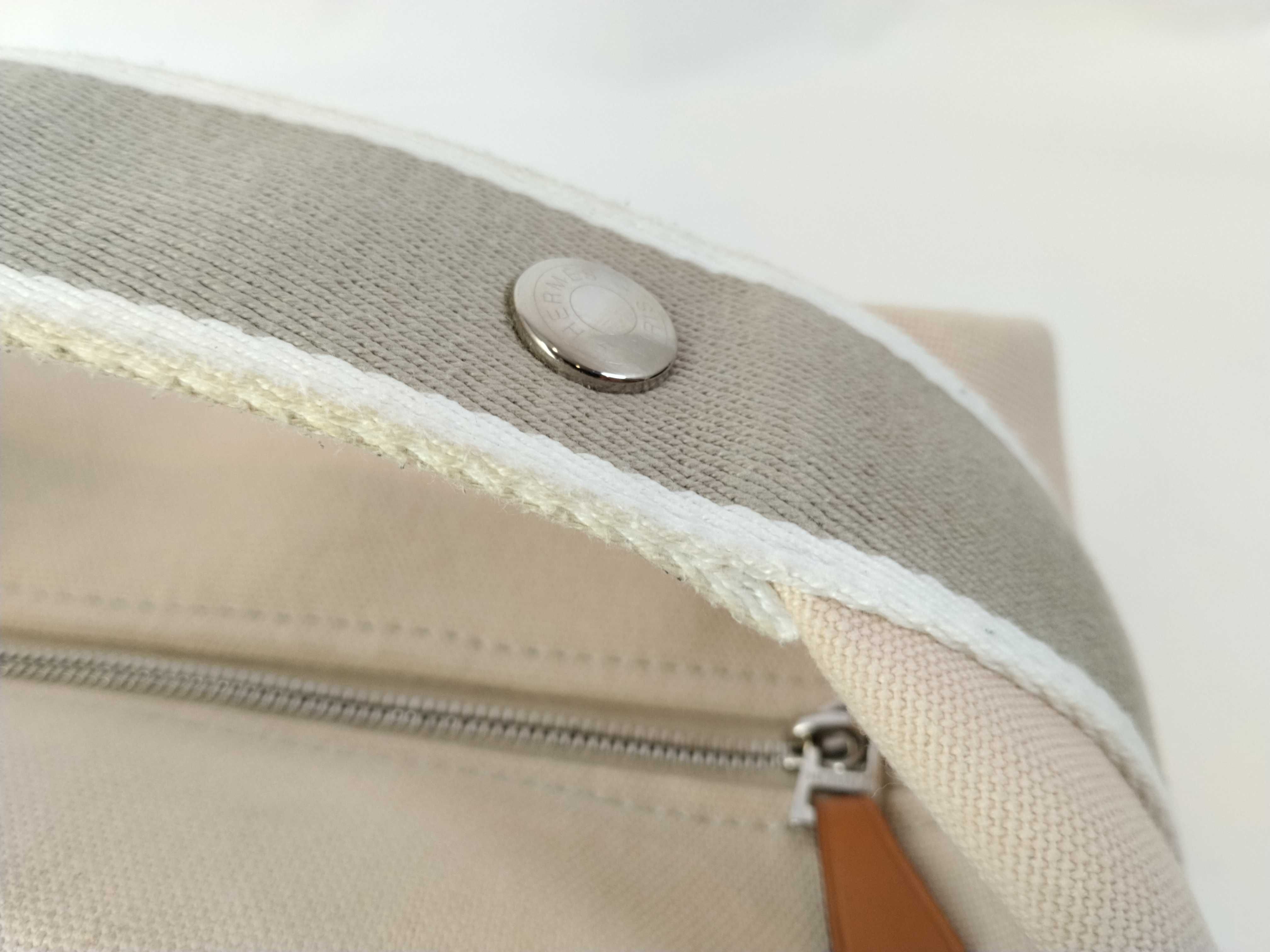 Bride à Black PM Canvas Beige Silver Hardware Handbag — view 5