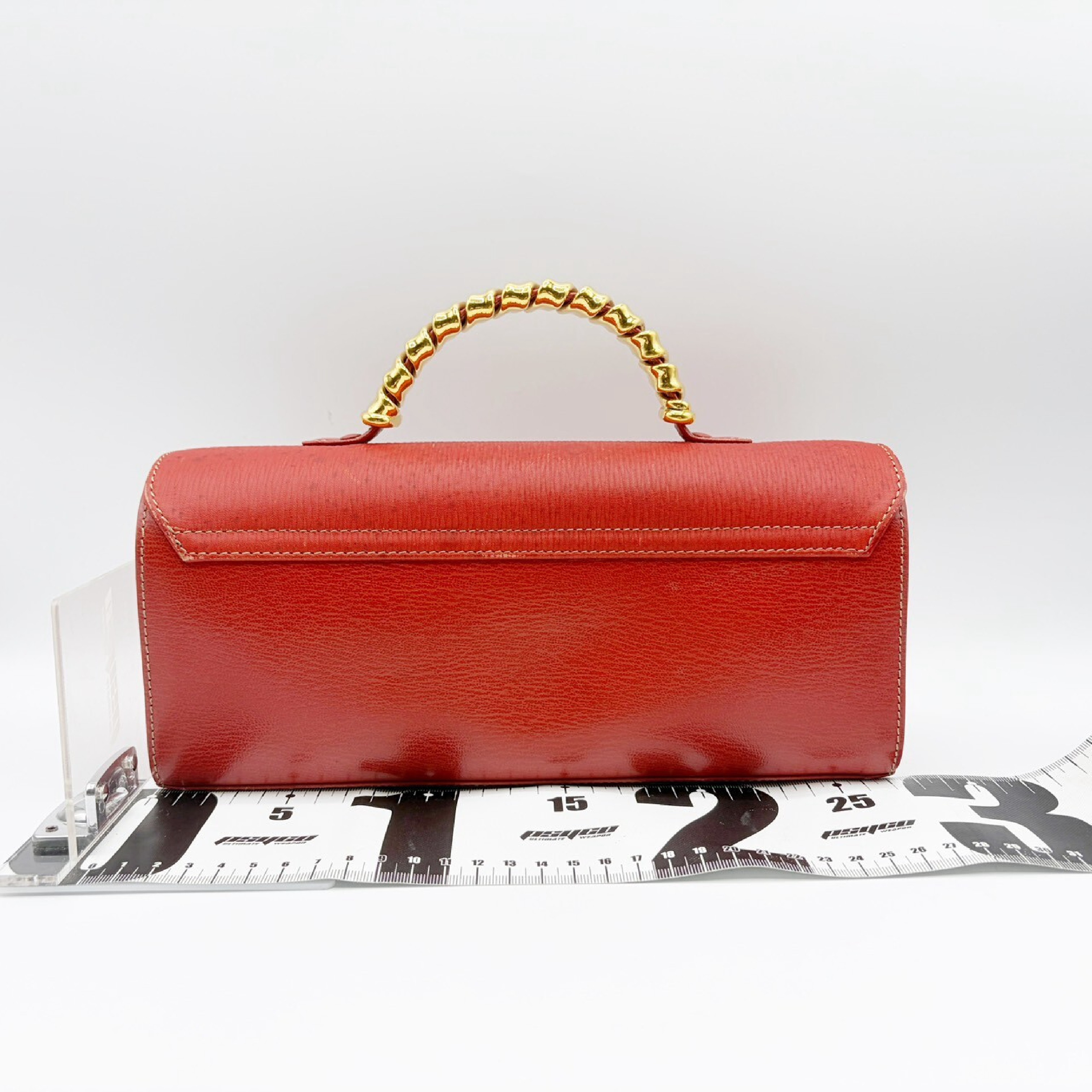 Velázquez Vanity Bag with Gold Hardware, Red Handbag — view 2