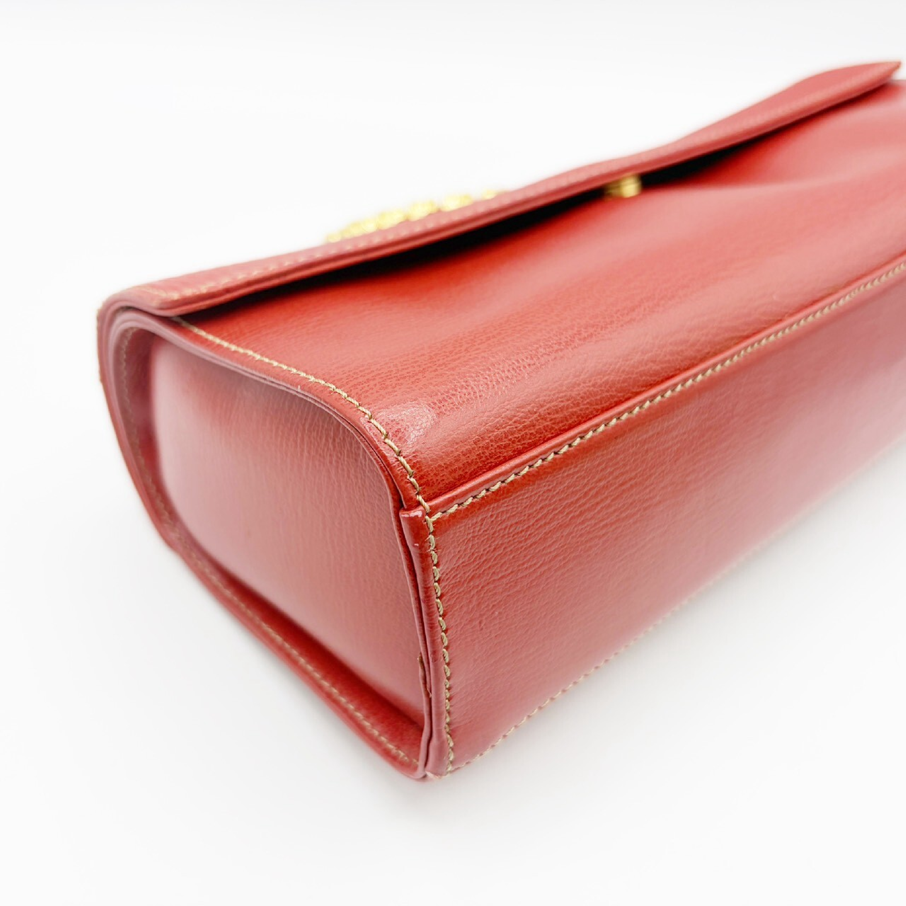 Velázquez Vanity Bag with Gold Hardware, Red Handbag — view 4
