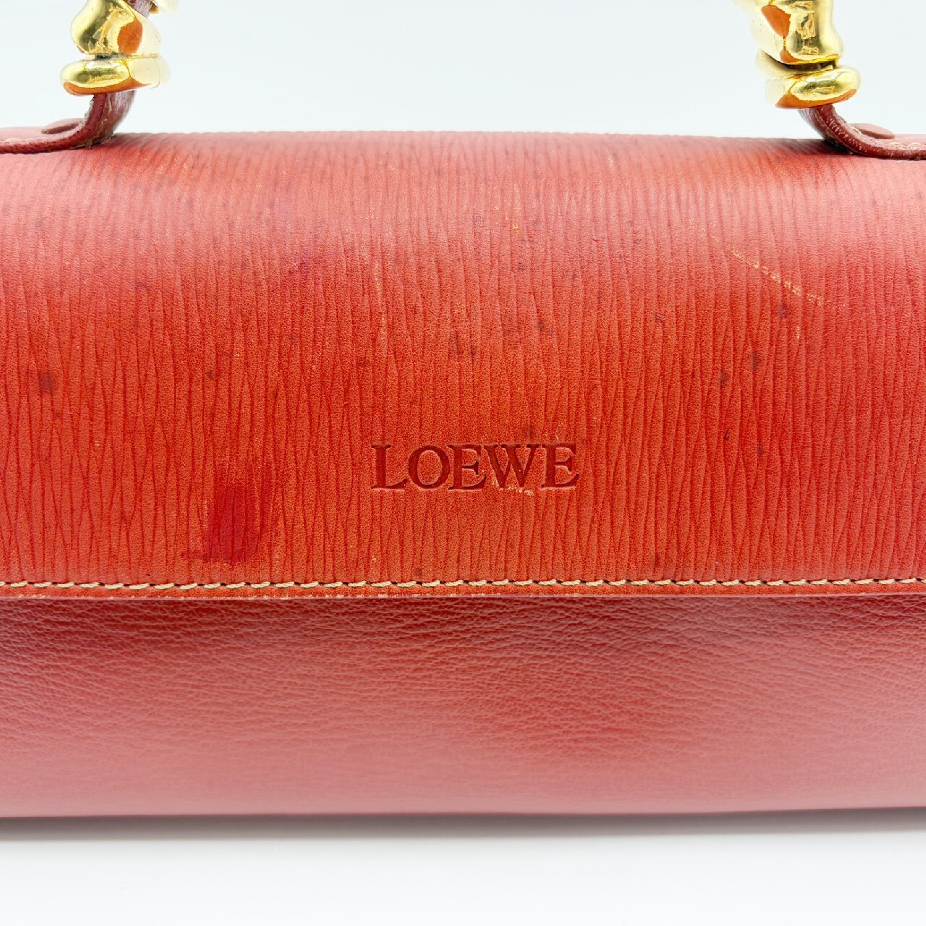 Velázquez Vanity Bag with Gold Hardware, Red Handbag — view 8
