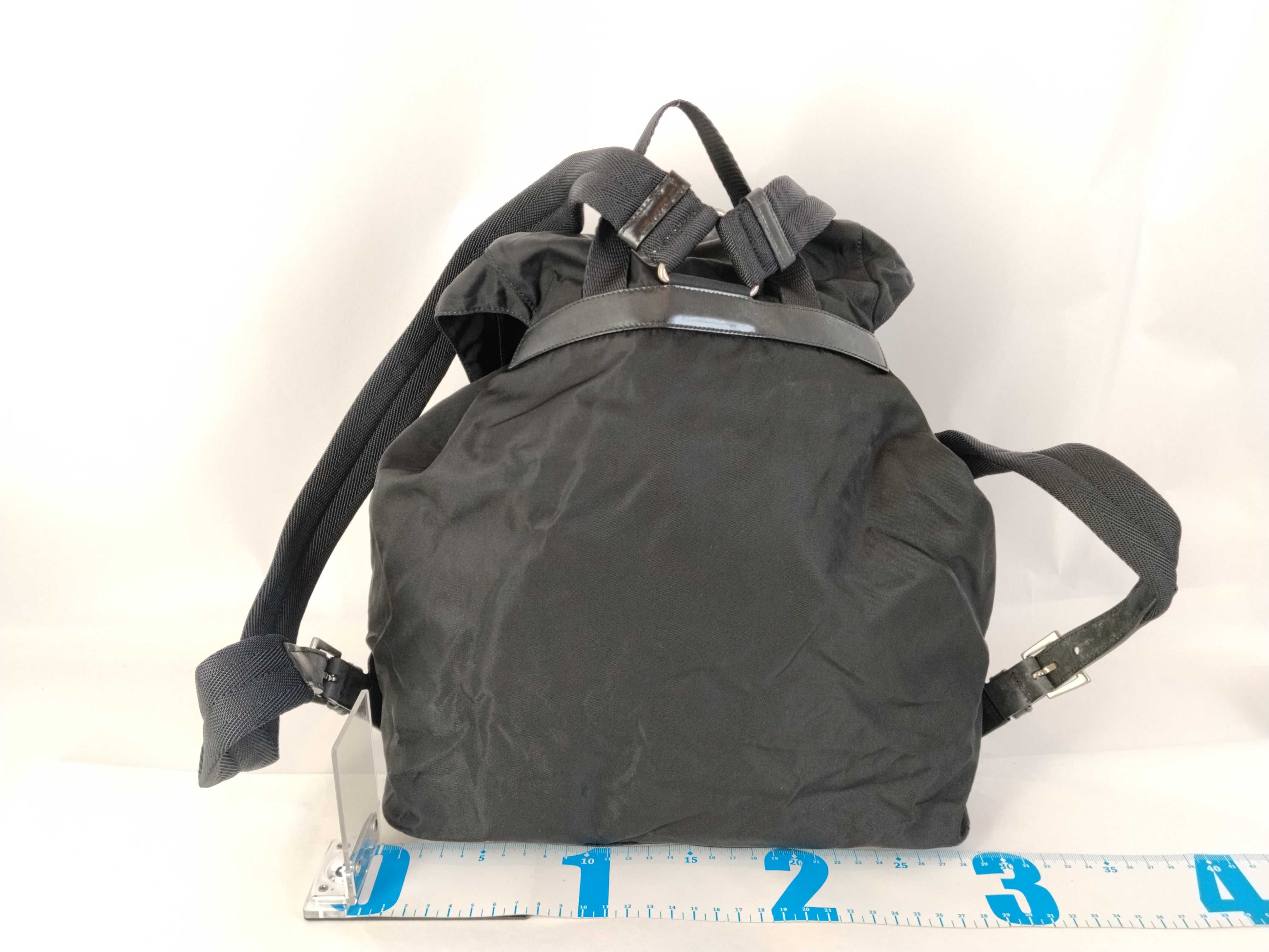Backpack, Triangle Logo, Black, with Dust Bag and Guarantee Card — view 2