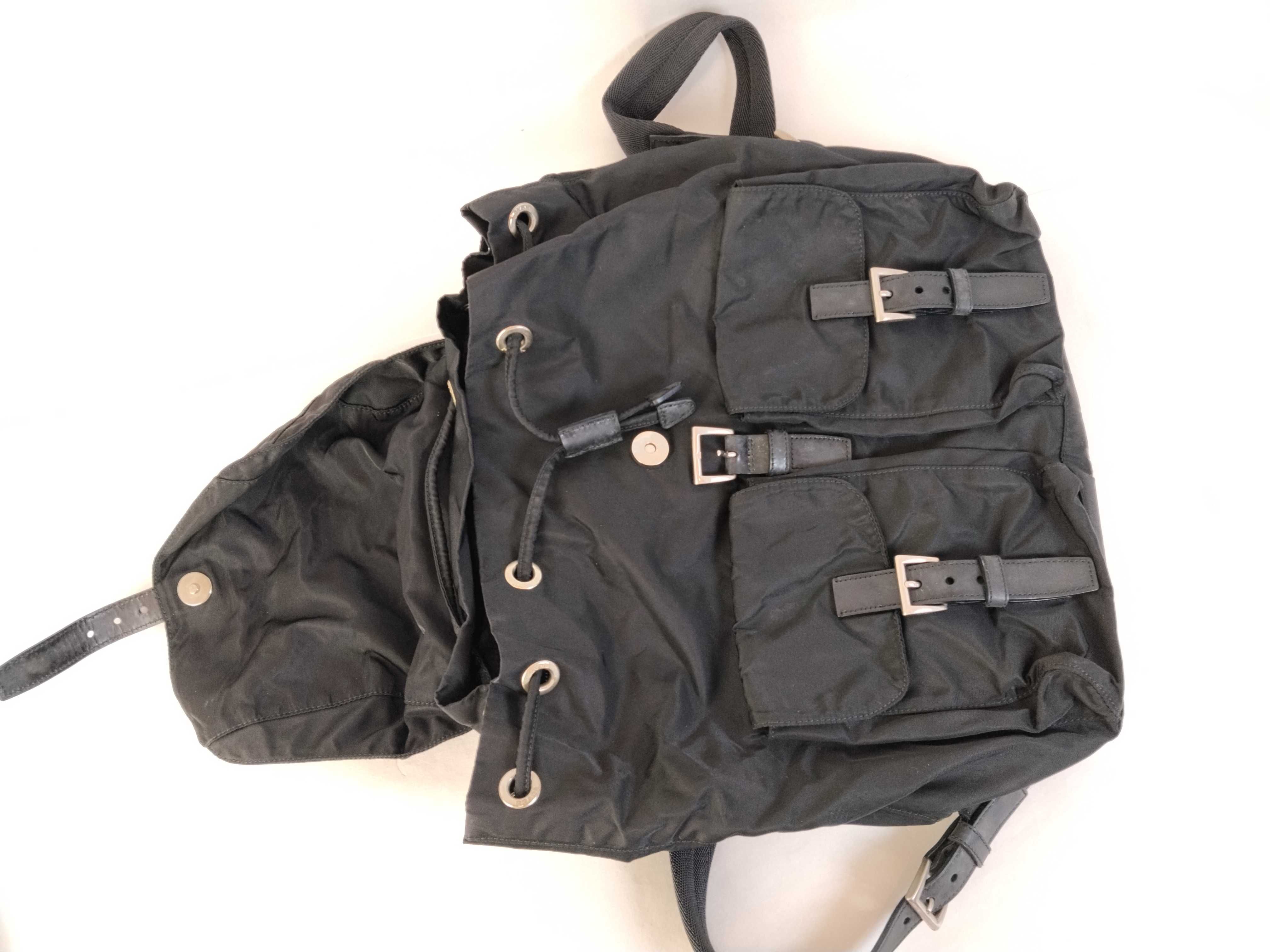 Backpack, Triangle Logo, Black, with Dust Bag and Guarantee Card — view 13