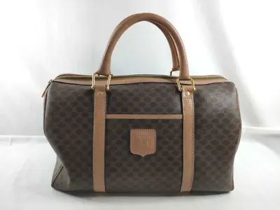 Macadam Mini Boston Bag, Brown, W35cm, Handbag