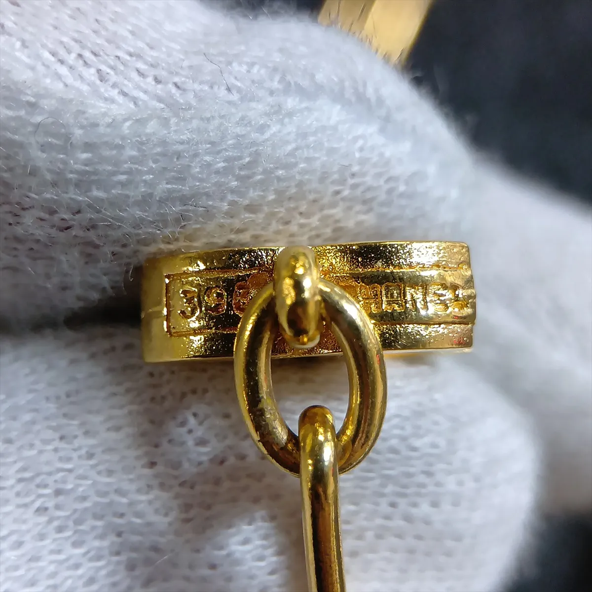 Coco Mark 393 Necklace, GP Gold. Shows signs of wear, including — view 7