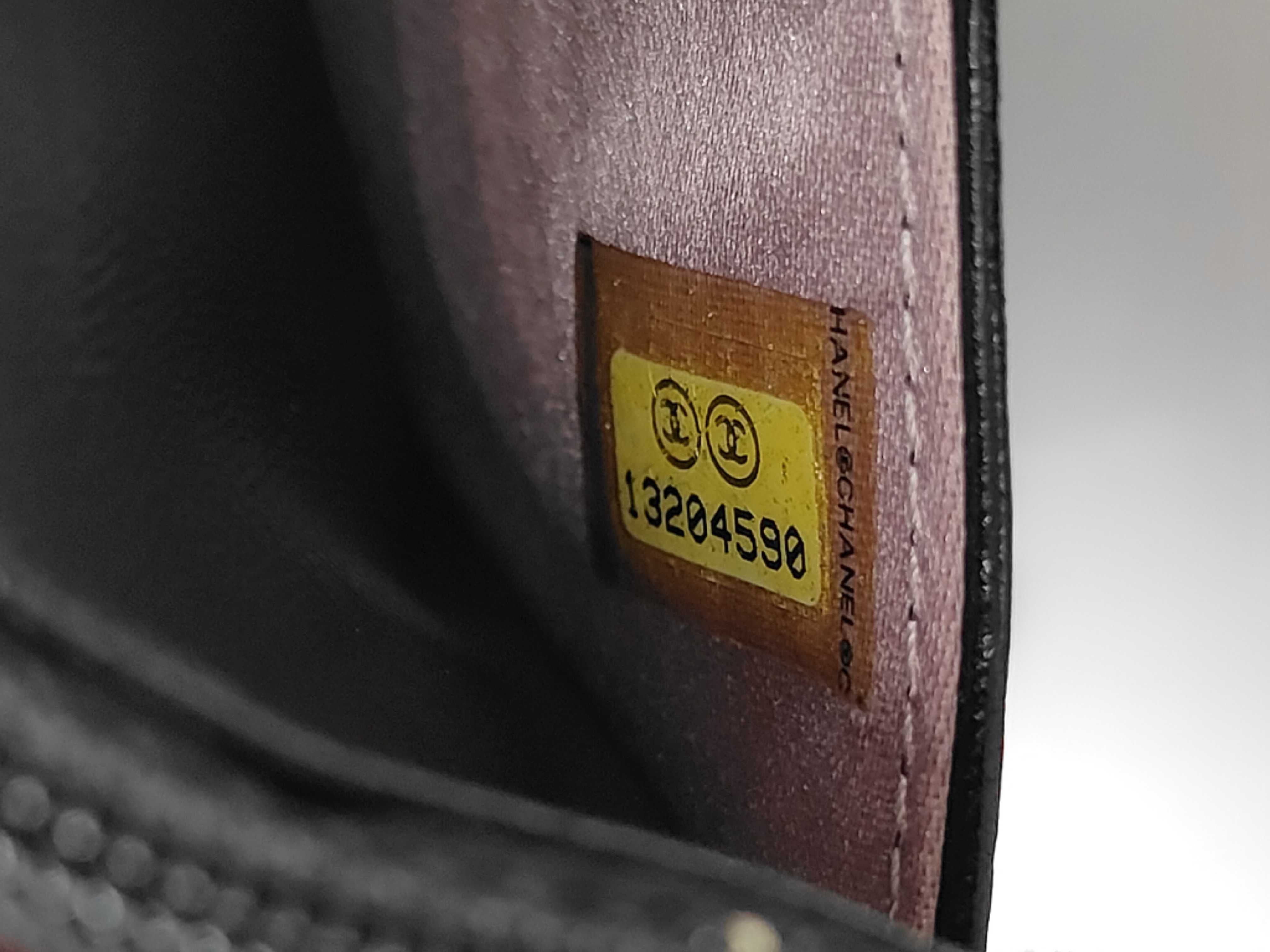 Camellia Chain Shoulder Bag, Lambskin, Black, with original seal, serial number in the 13 range, item number 13204590. — view 13