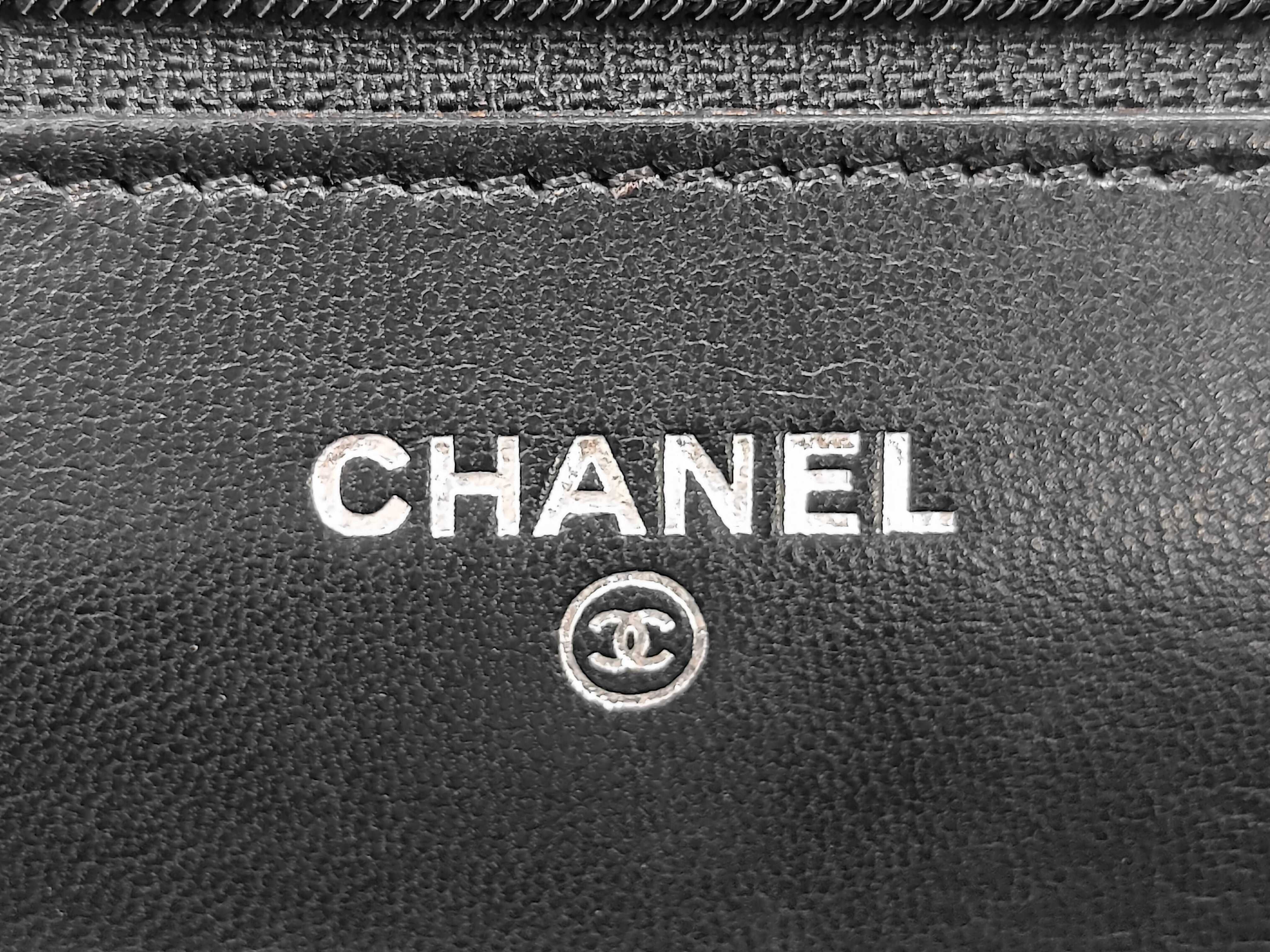 Camellia Chain Shoulder Bag, Lambskin, Black, with original seal, serial number in the 13 range, item number 13204590. — view 14