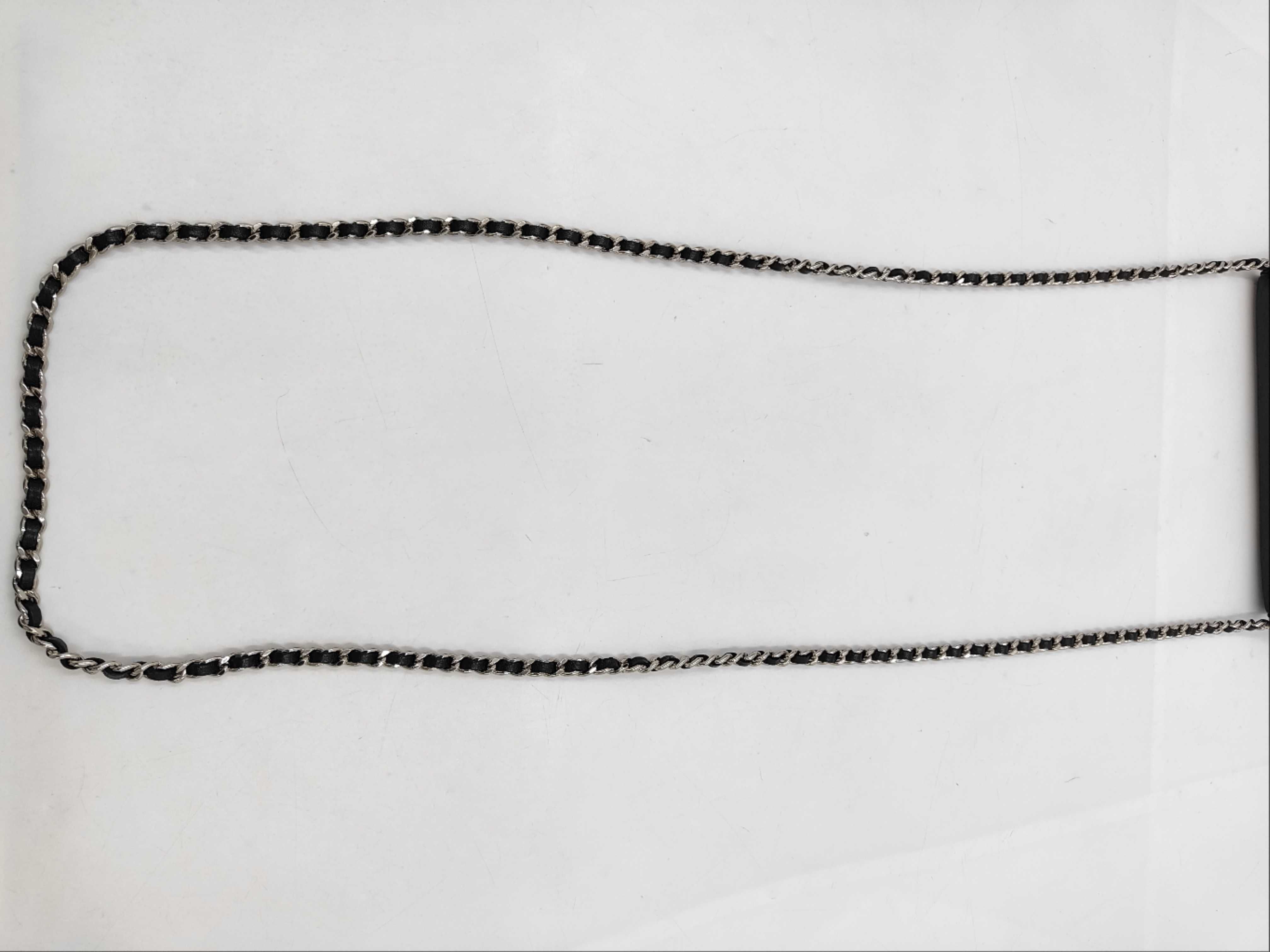 Camellia Chain Shoulder Bag, Lambskin, Black, with original seal, serial number in the 13 range, item number 13204590. — view 3