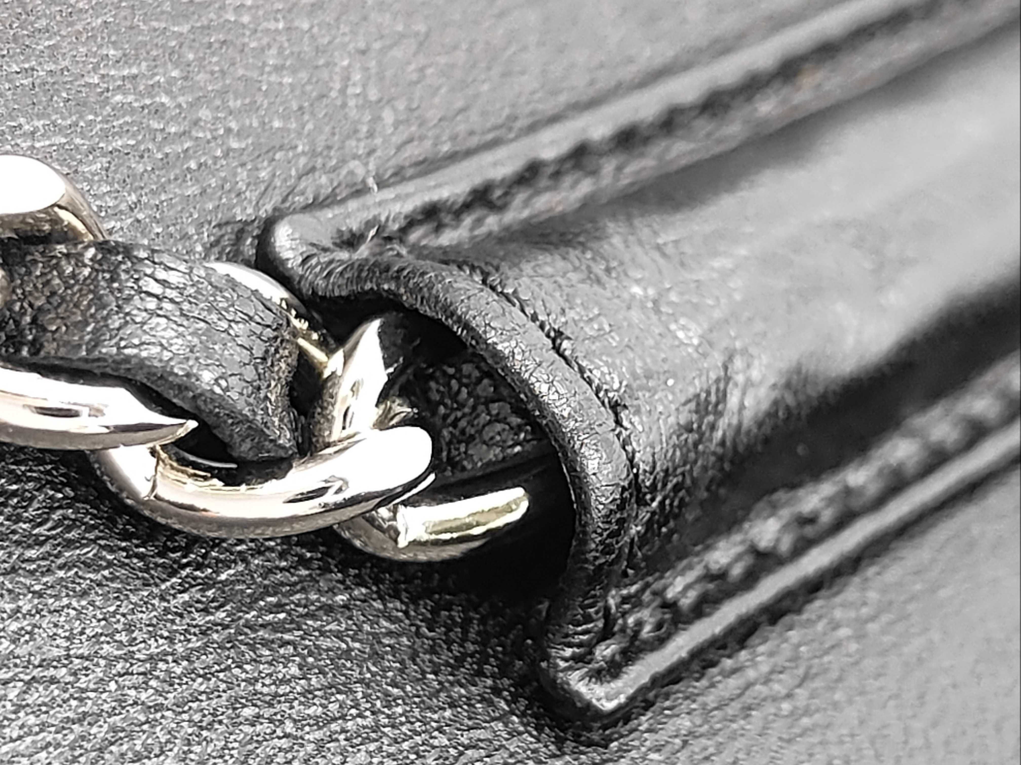 Camellia Chain Shoulder Bag, Lambskin, Black, with original seal, serial number in the 13 range, item number 13204590. — view 5