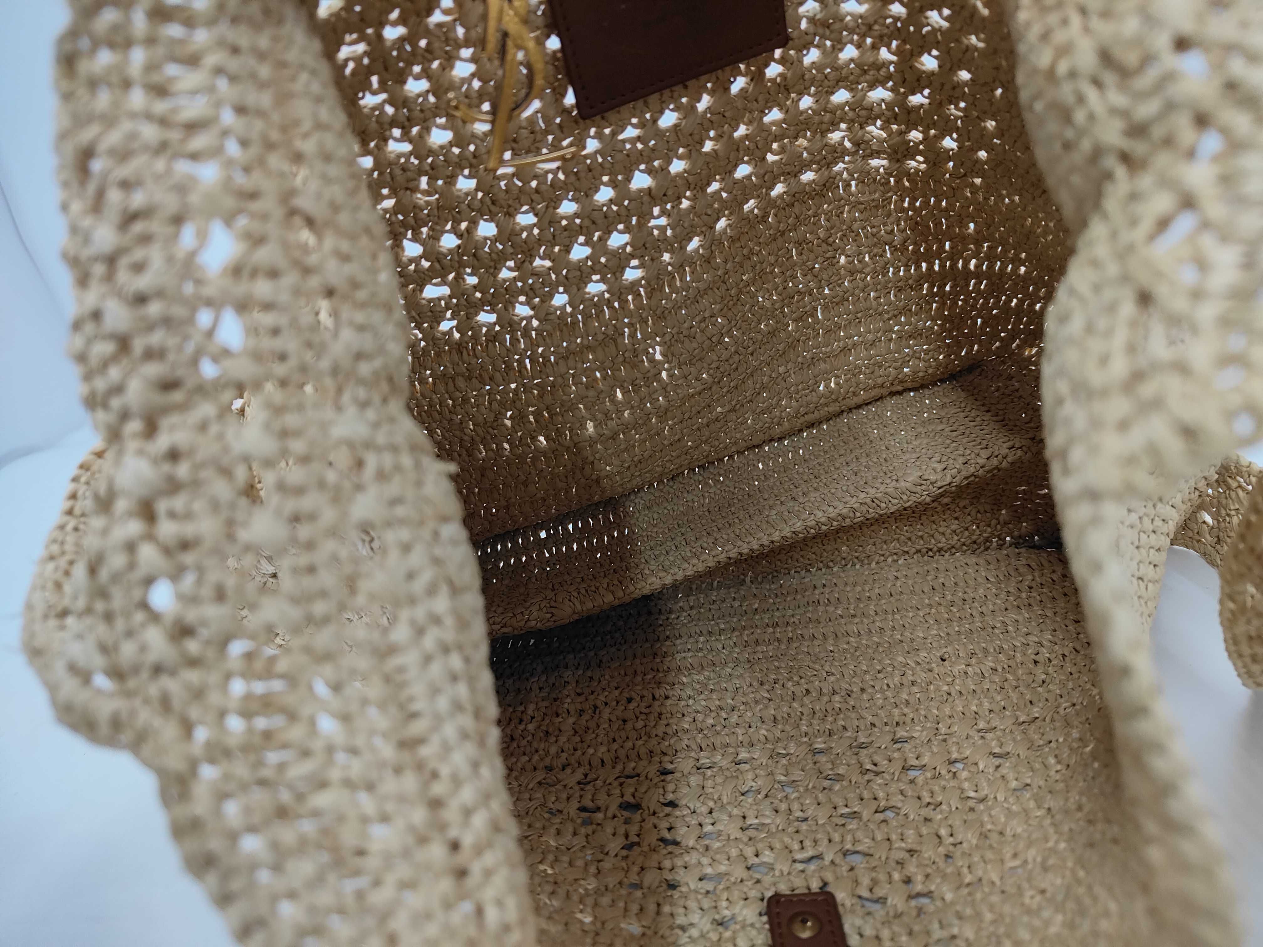 Hobo Raffia Shoulder Bag, Beige, 690941 (Bag) — view 8