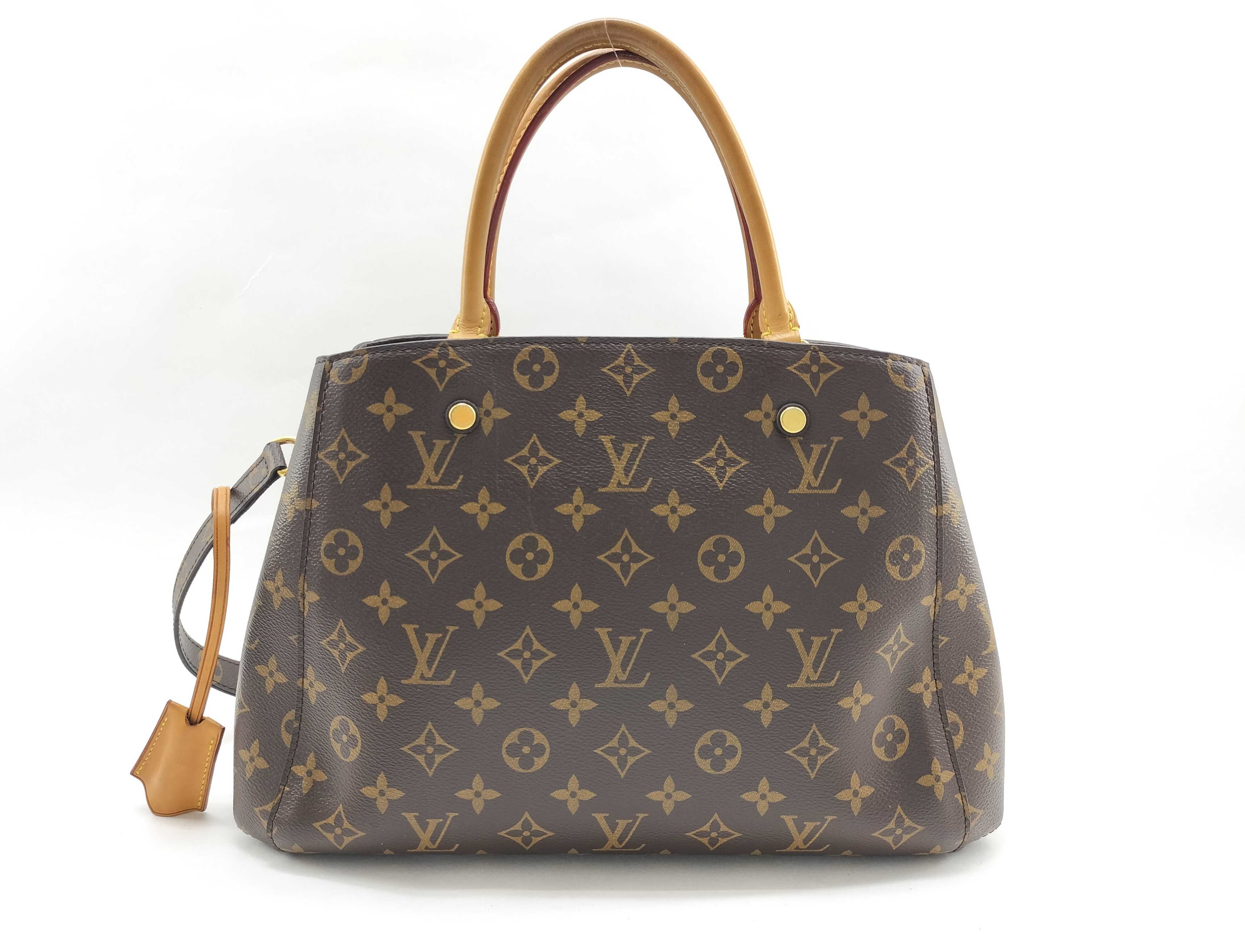 Monogram LV Montaigne MM Monogram M41056 UB3118 Brown Handbag