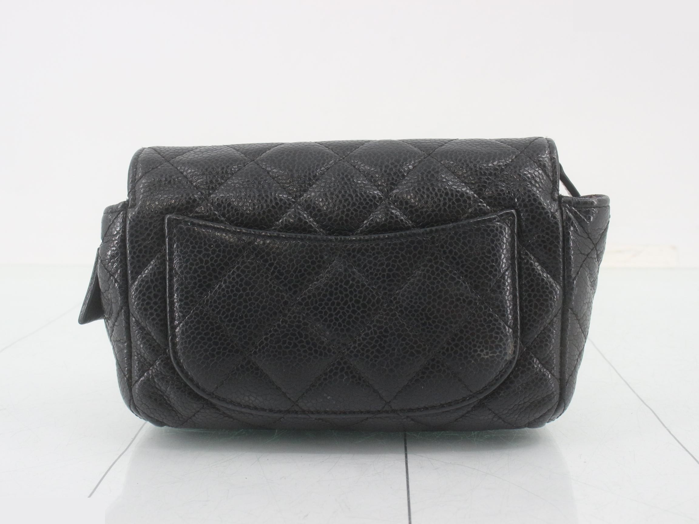 Matelassé caviar leather pouch, with original seal, serial number in the 20s. — view 2