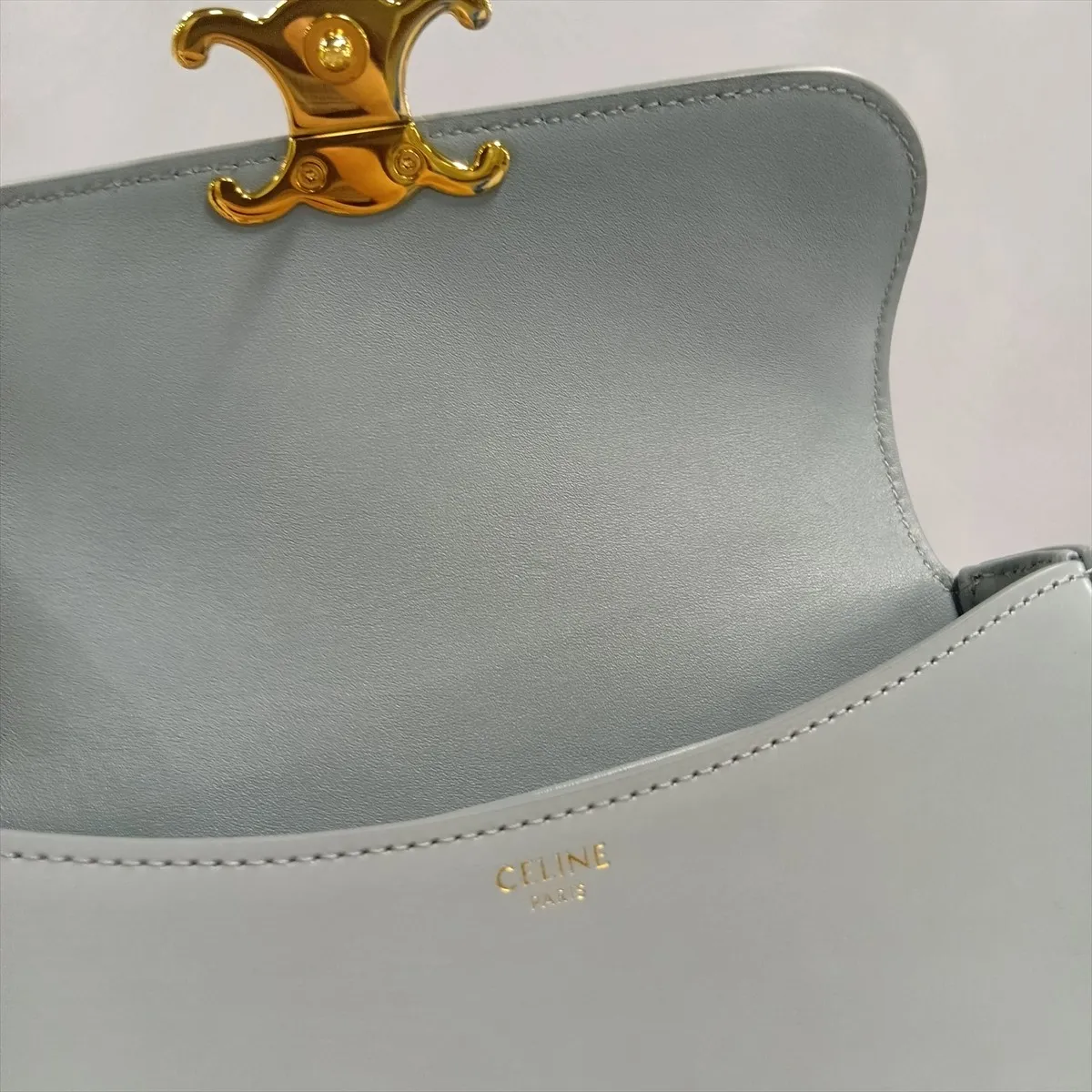 Triomphe Teen Laura Leather 2-Way Handbag, Blue — view 13