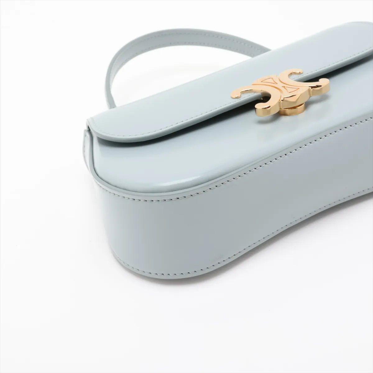 Triomphe Teen Laura Leather 2-Way Handbag, Blue — view 4