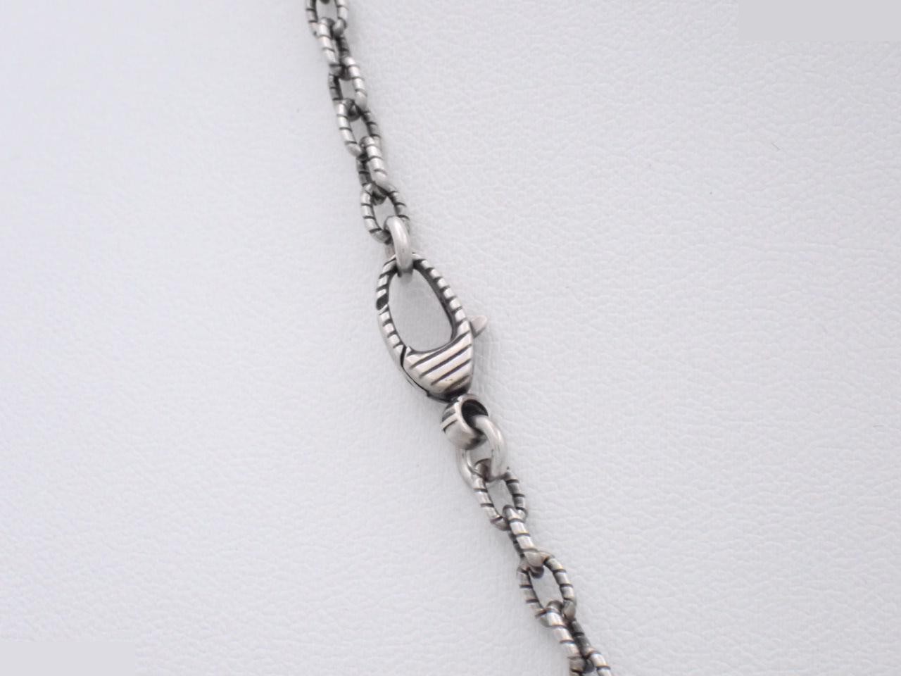 Interlocking Arabesque Necklace, Sterling Silver 925 / 17.5g — view 2