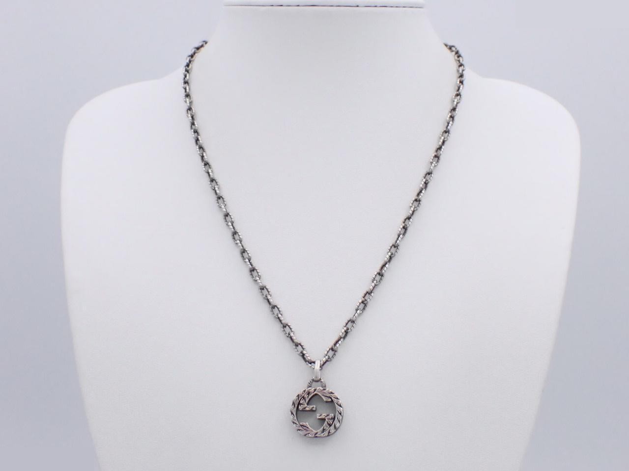 Interlocking Arabesque Necklace, Sterling Silver 925 / 17.5g — view 3