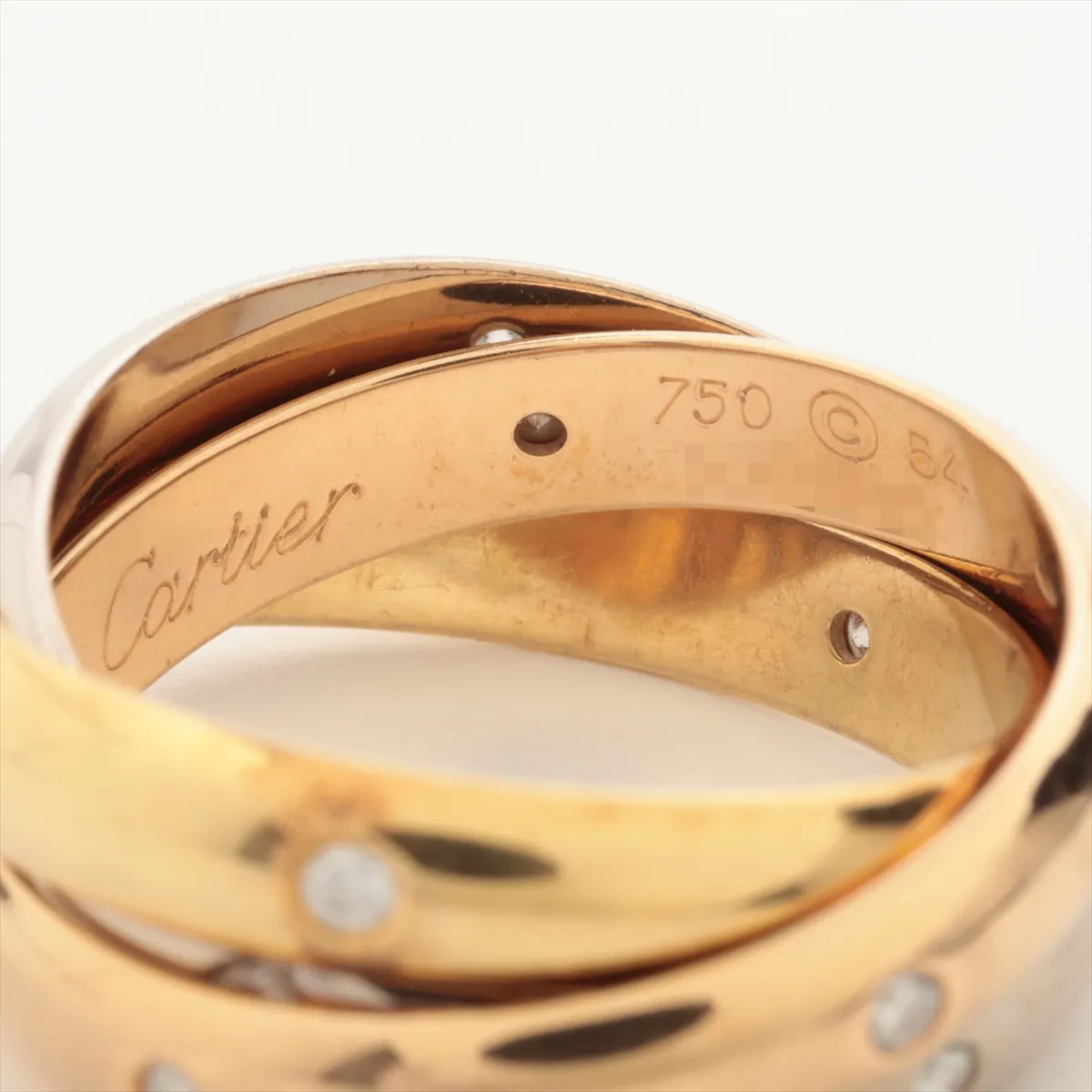 Trinity 15-Diamond Ring, 750 (YG x PG x WG), 11.6g, Size 54, NE7551. Metal — view 3