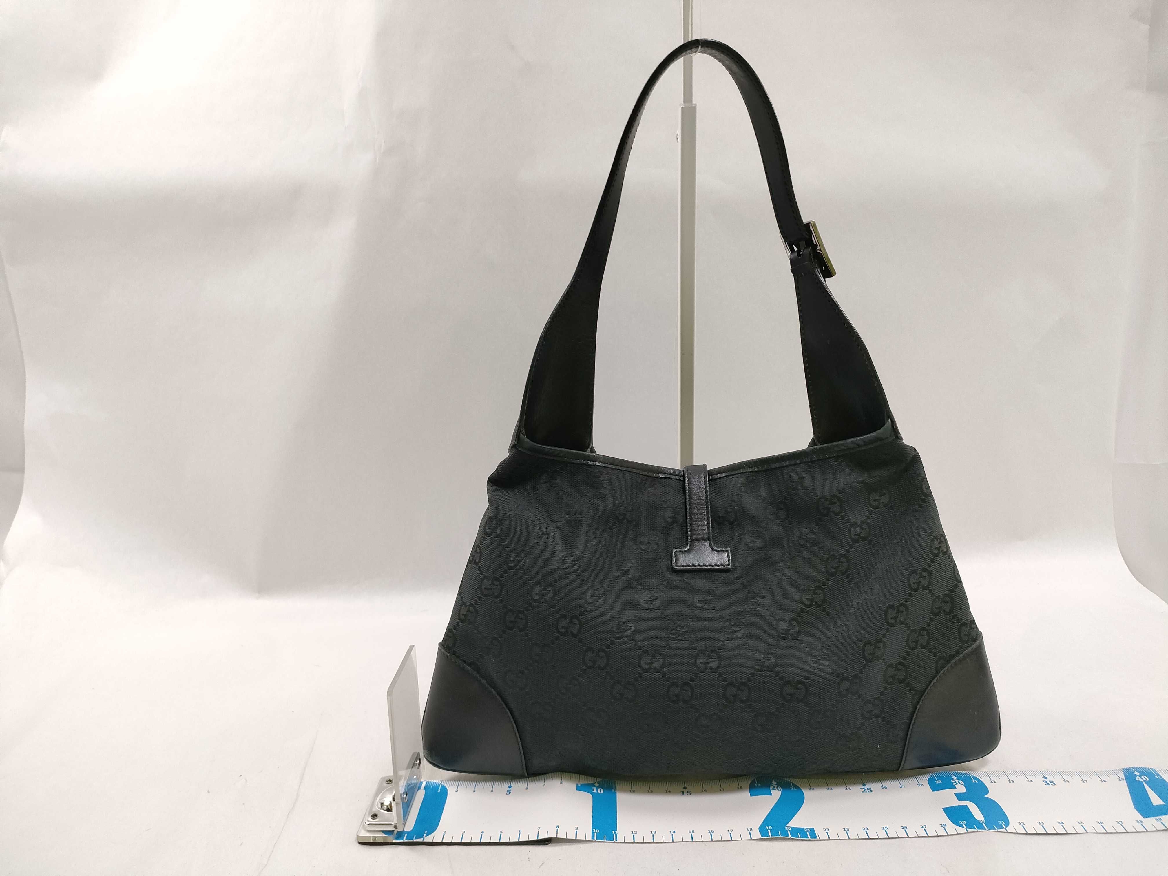GG Canvas Jackie Shoulder Bag 001・4057 002058 Black Leather Shoulder Bag — view 2