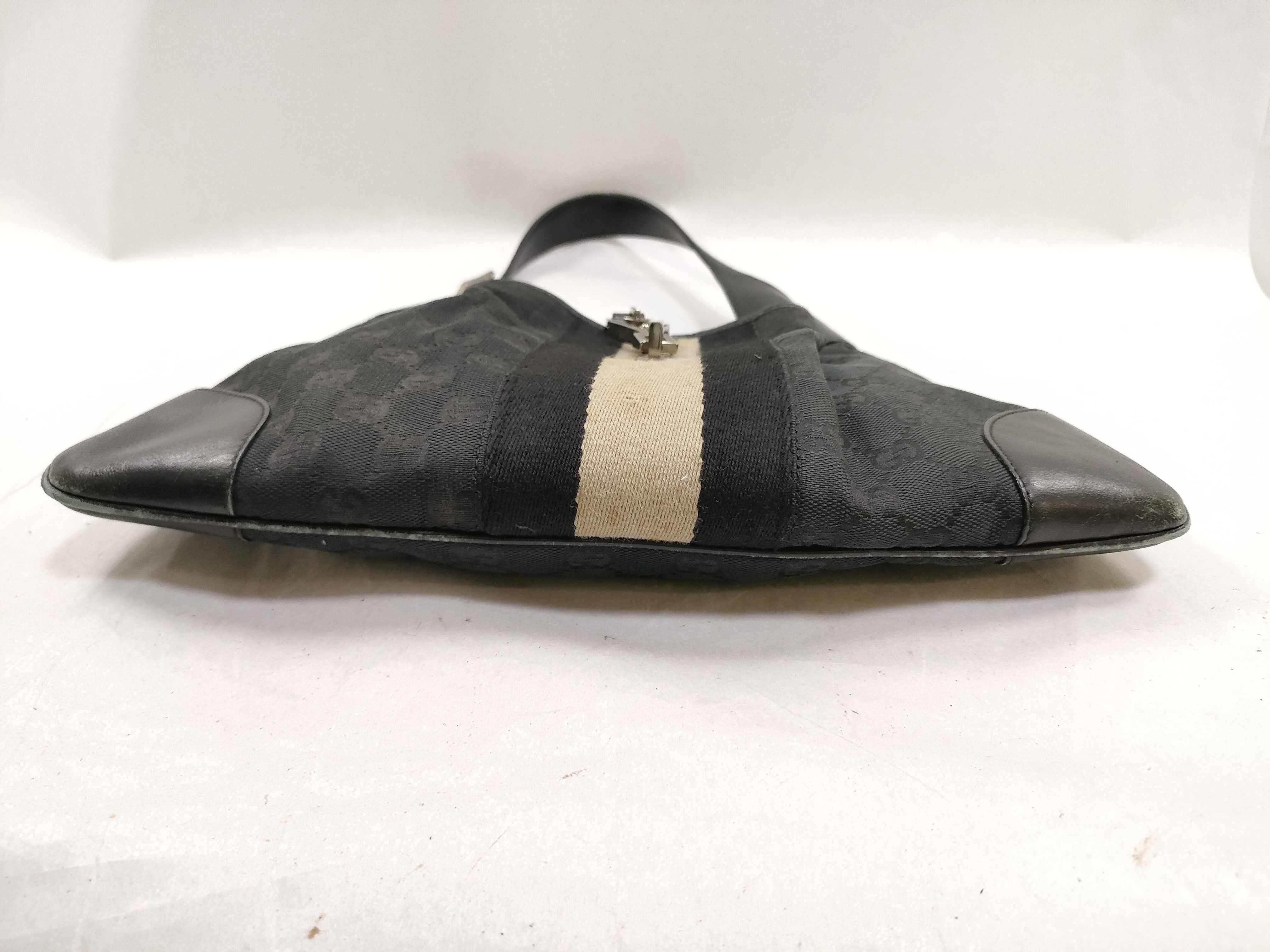 GG Canvas Jackie Shoulder Bag 001・4057 002058 Black Leather Shoulder Bag — view 7