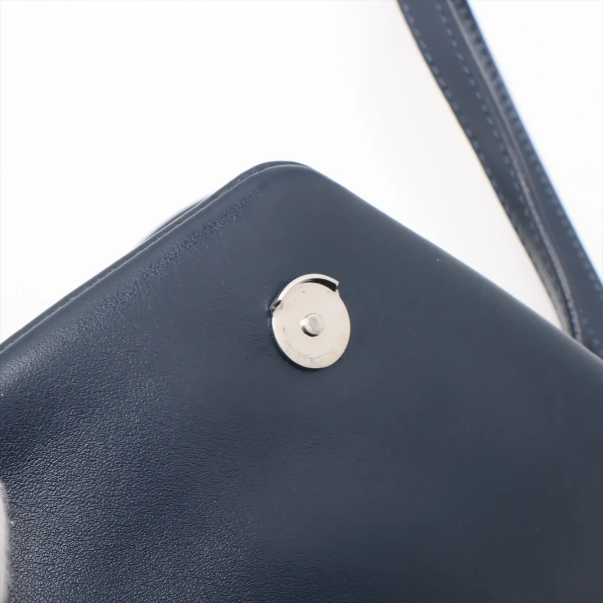 Loulou Leather Shoulder Bag, Navy, 467072 — view 13