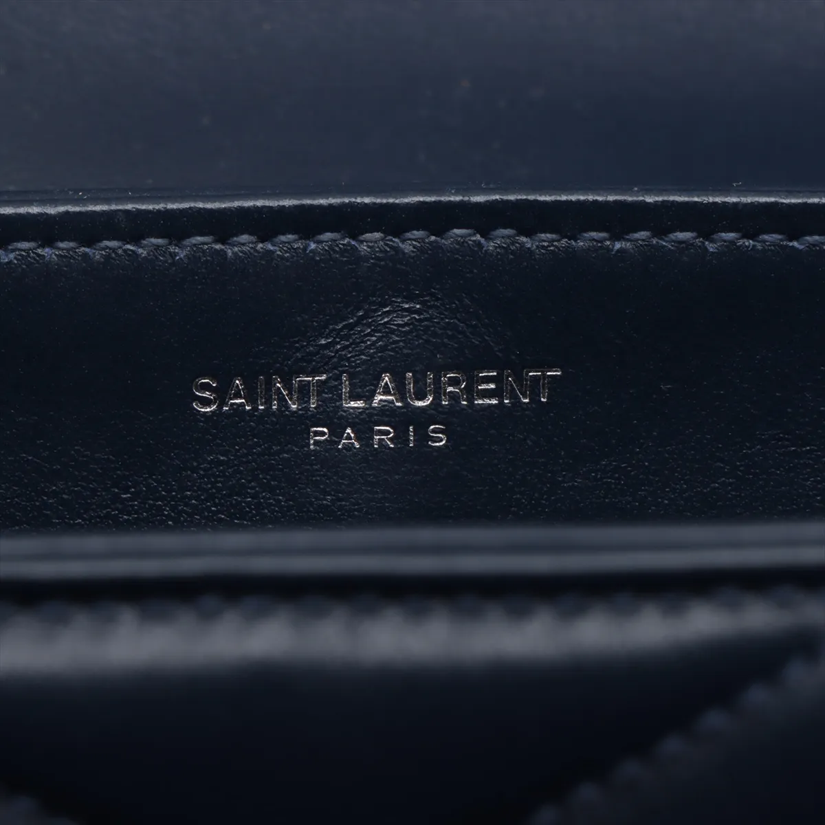 Loulou Leather Shoulder Bag, Navy, 467072 — view 10