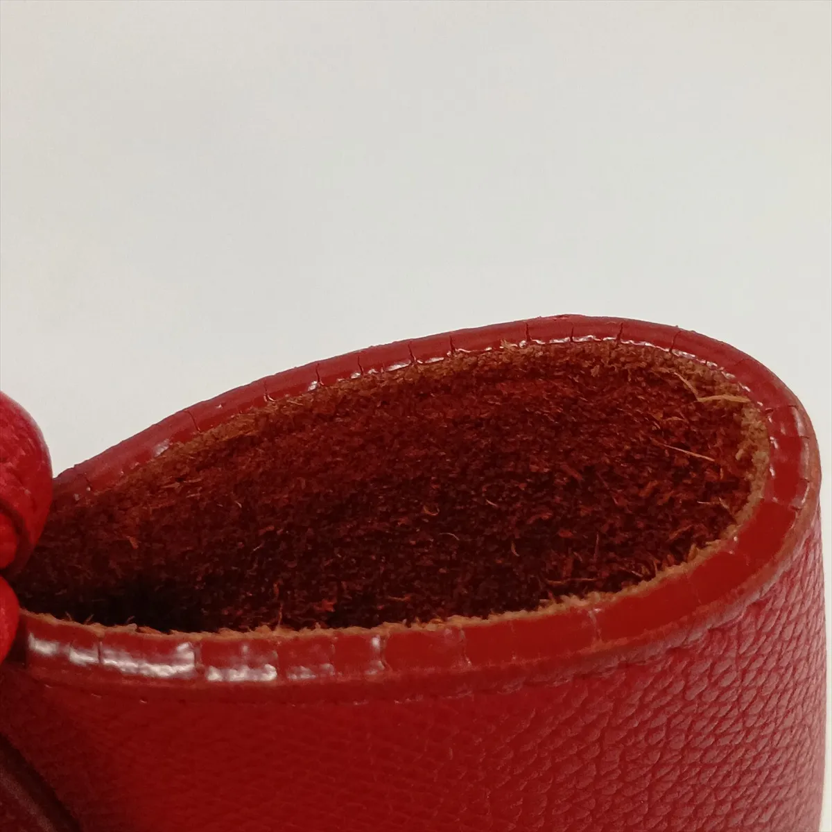 Belt Bag Micro Leather 2-Way Handbag Red — view 12