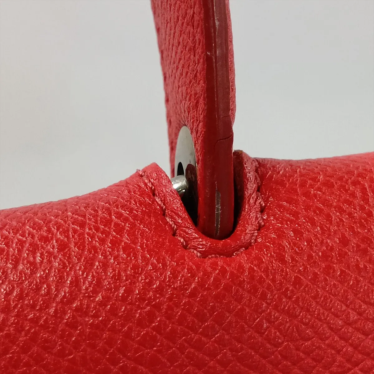 Belt Bag Micro Leather 2-Way Handbag Red — view 13