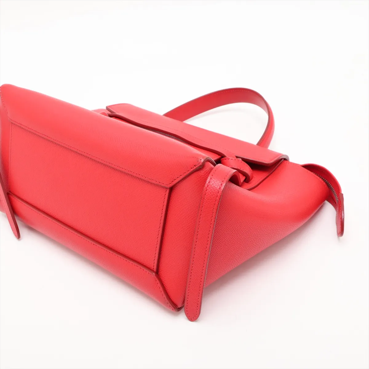 Belt Bag Micro Leather 2-Way Handbag Red — view 3