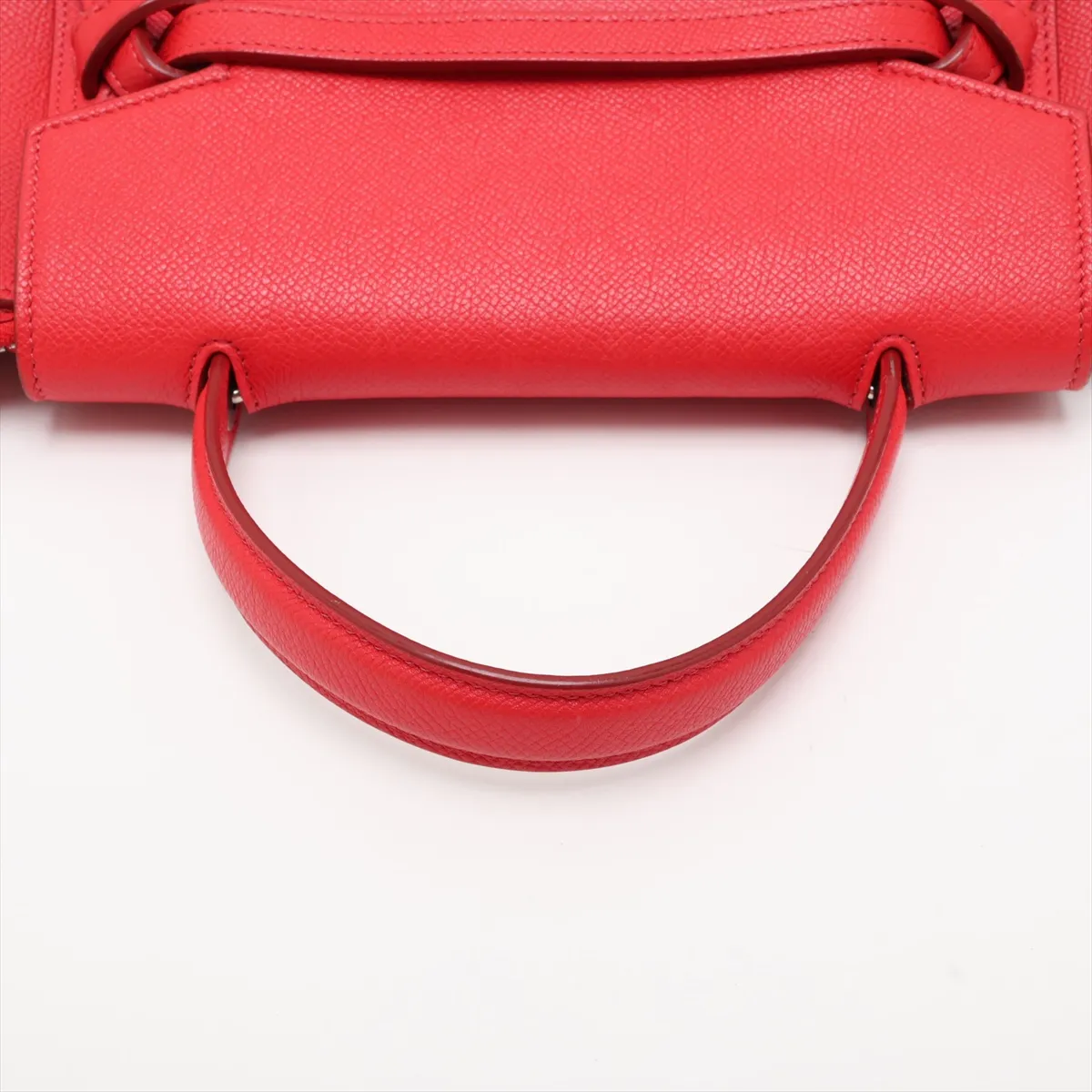 Belt Bag Micro Leather 2-Way Handbag Red — view 5