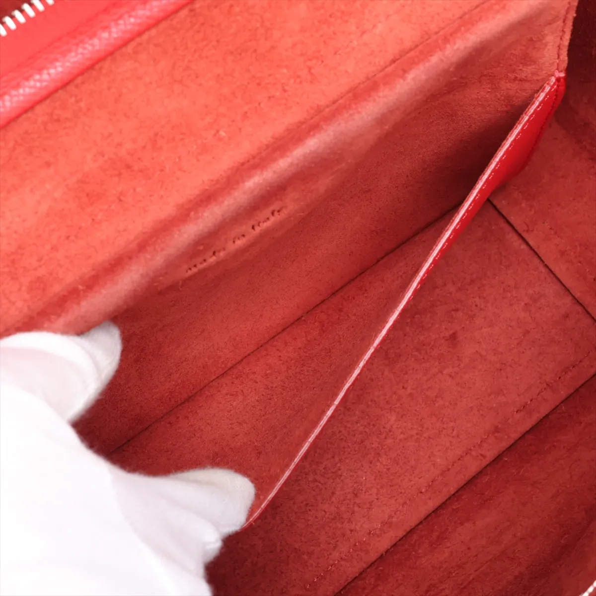 Belt Bag Micro Leather 2-Way Handbag Red — view 9