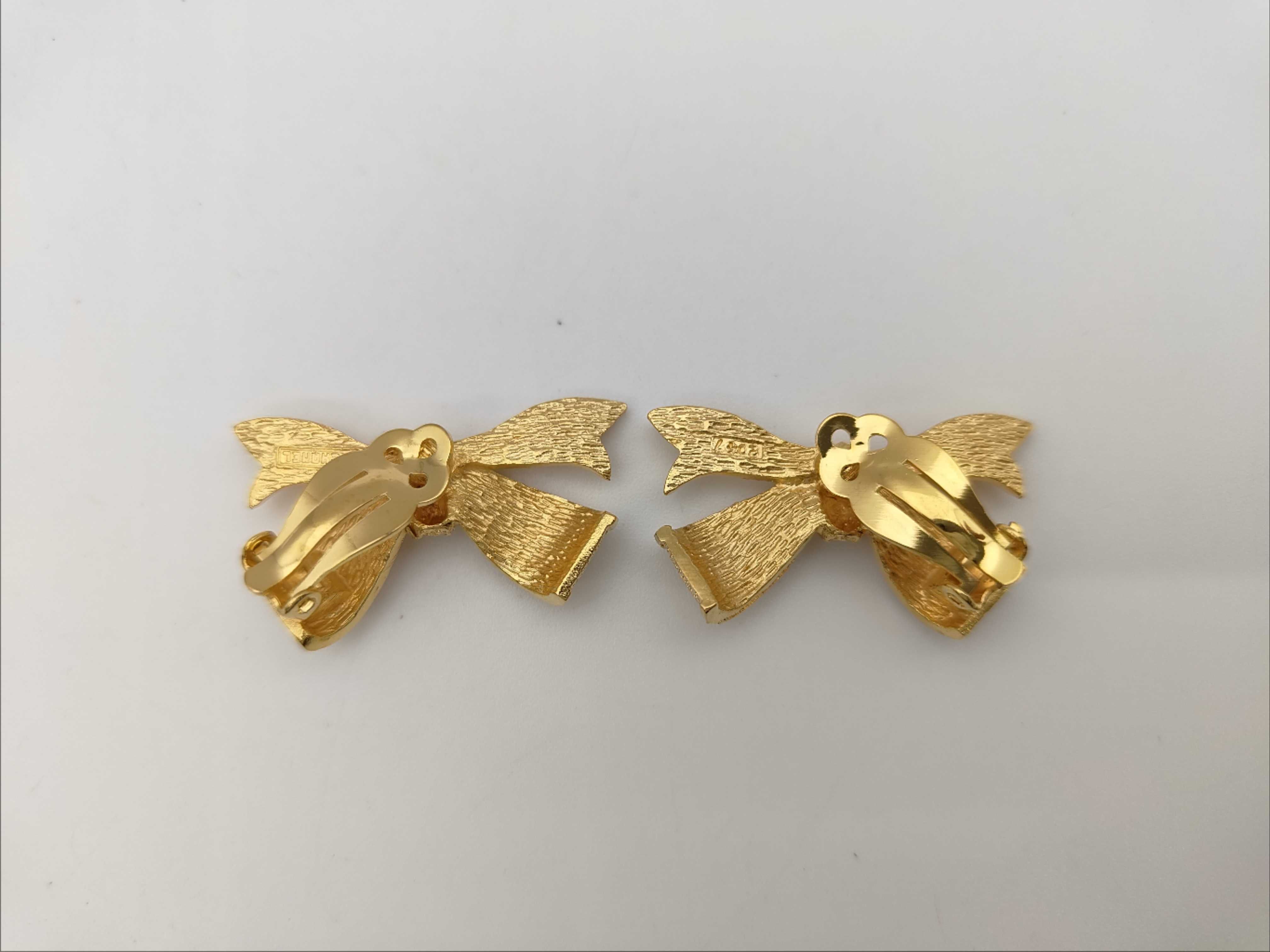 engraved, rare ribbon earrings — view 2